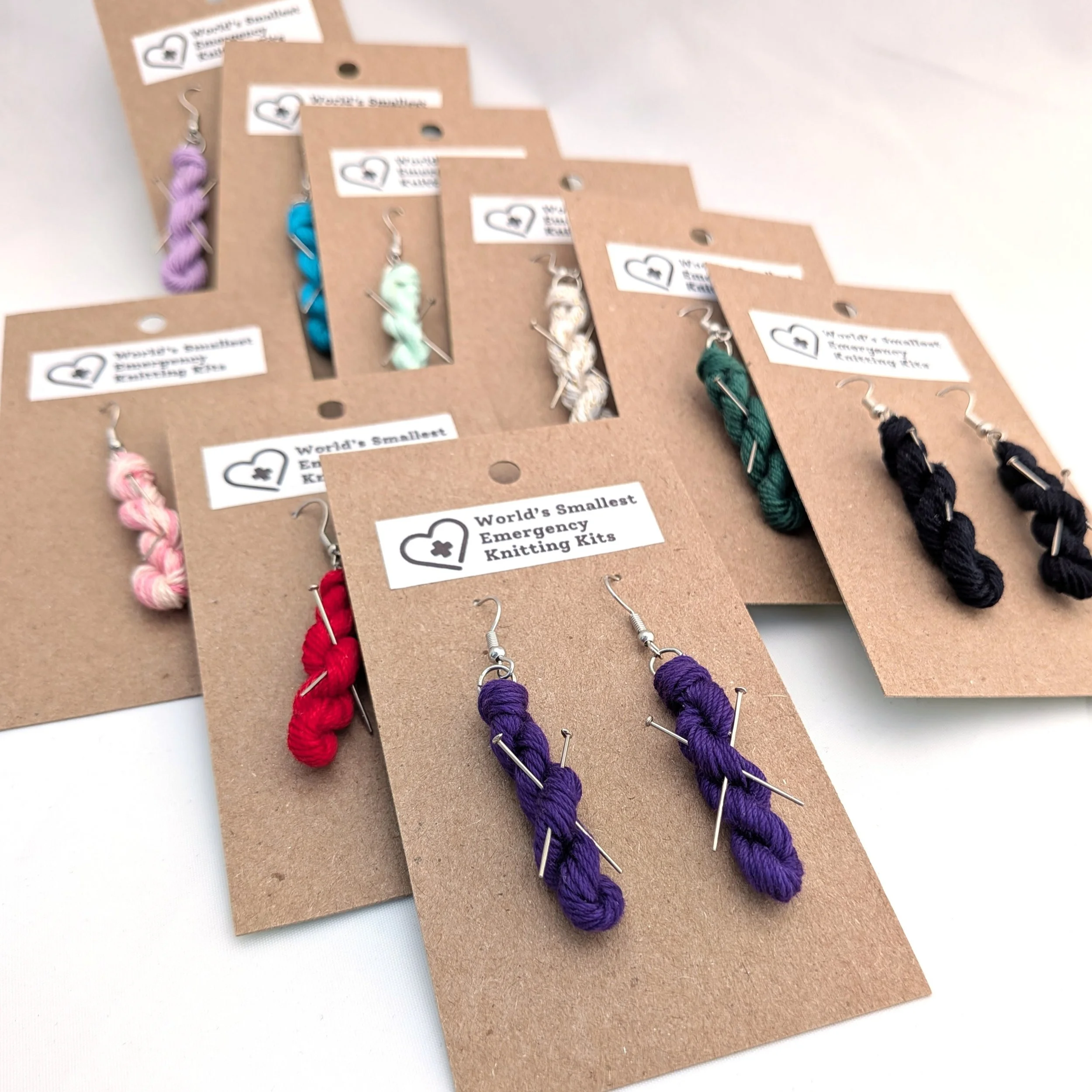 Tiny Emergency Knitting Kit Earrings
