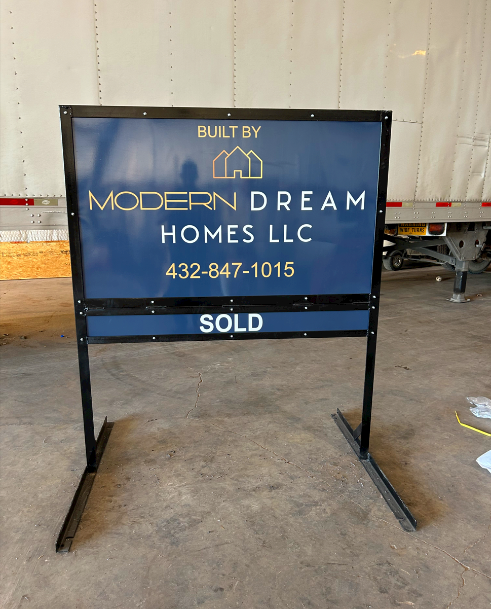 Modern Dream Homes Freestanding Sign