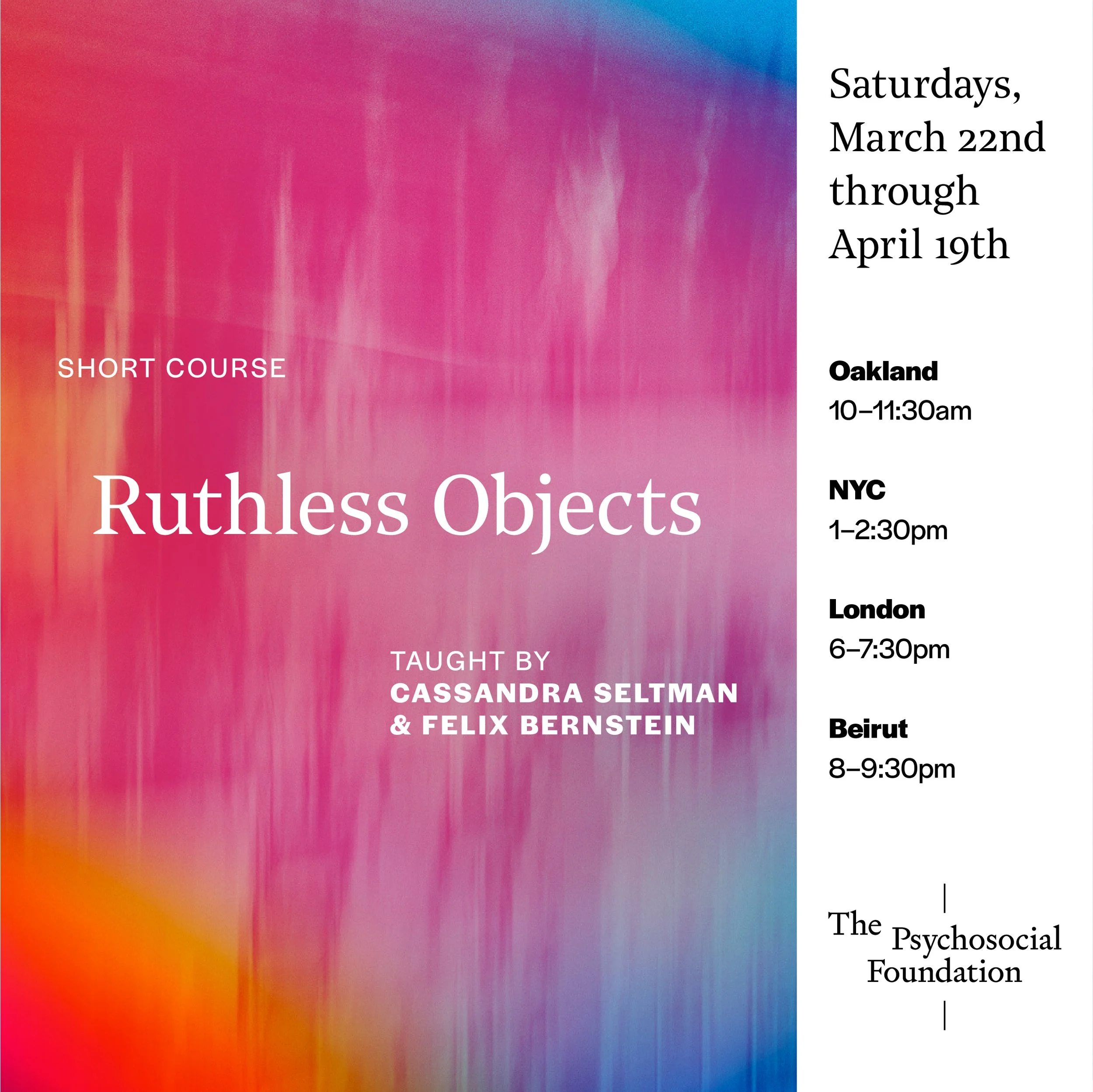 Short Course: Ruthless Objects