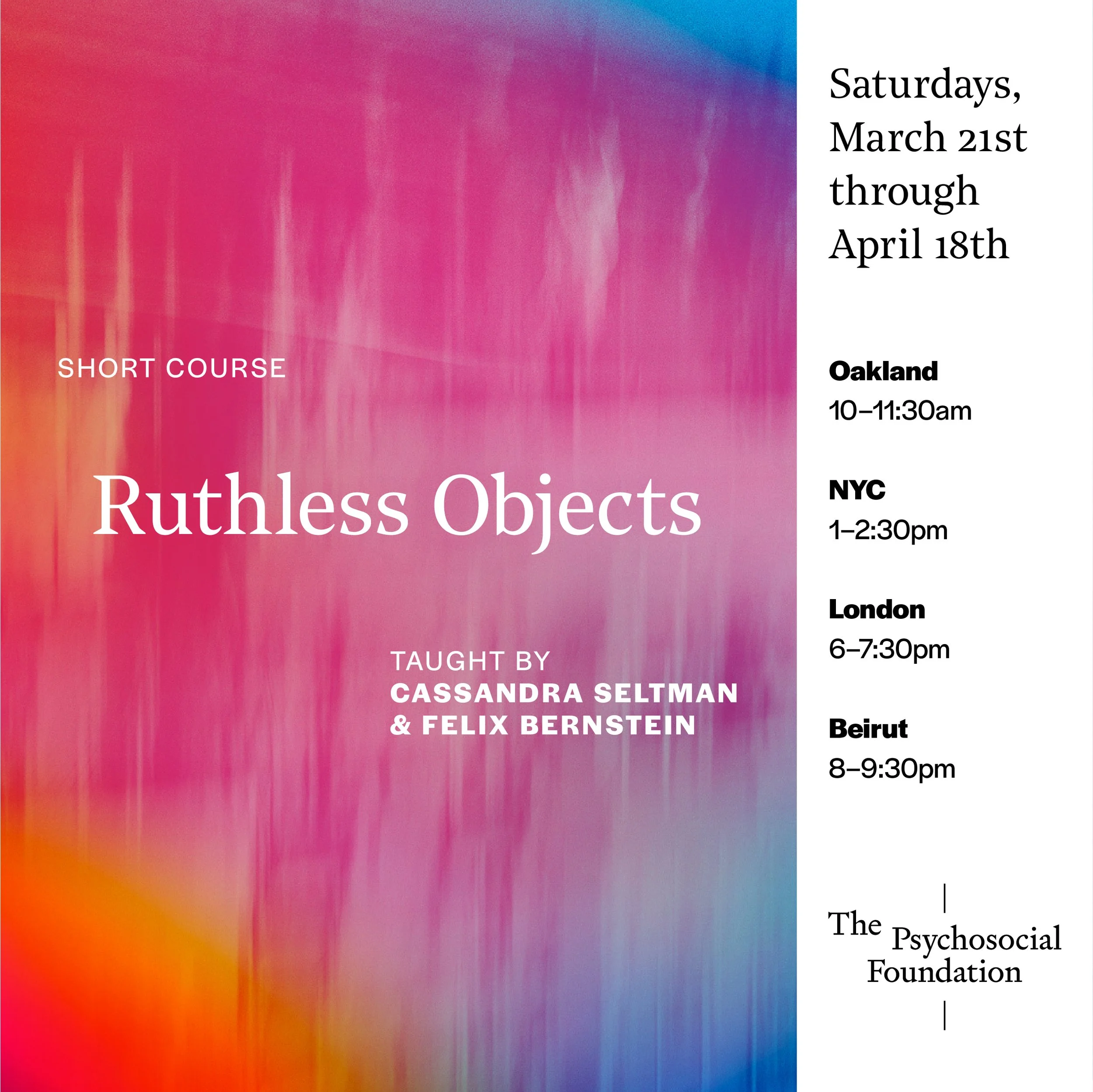 Short Course: Ruthless Objects