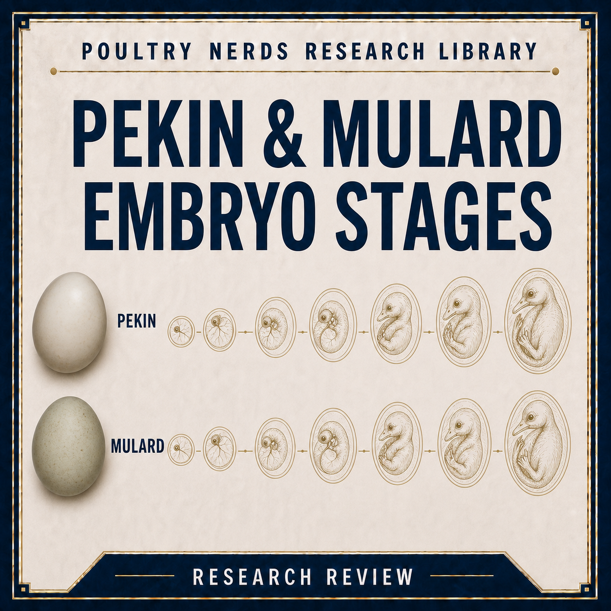 Embryology Guide: Developmental Stages of Pekin and Mulard Ducks