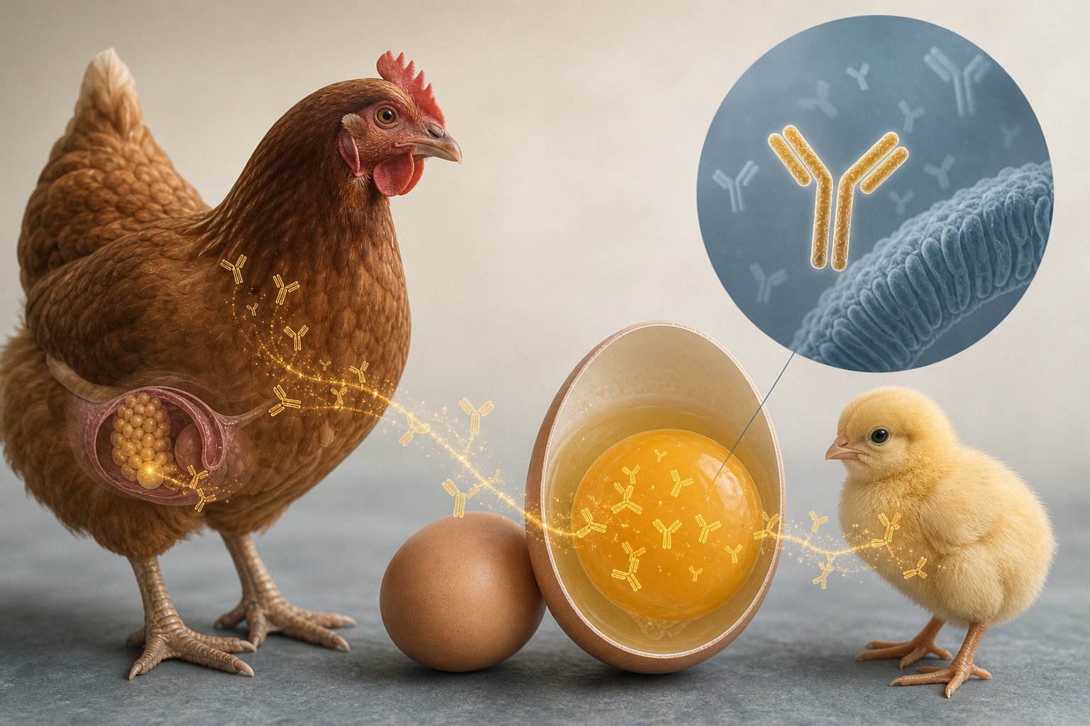 Maternal IgY Transfer From Hens to Chicks