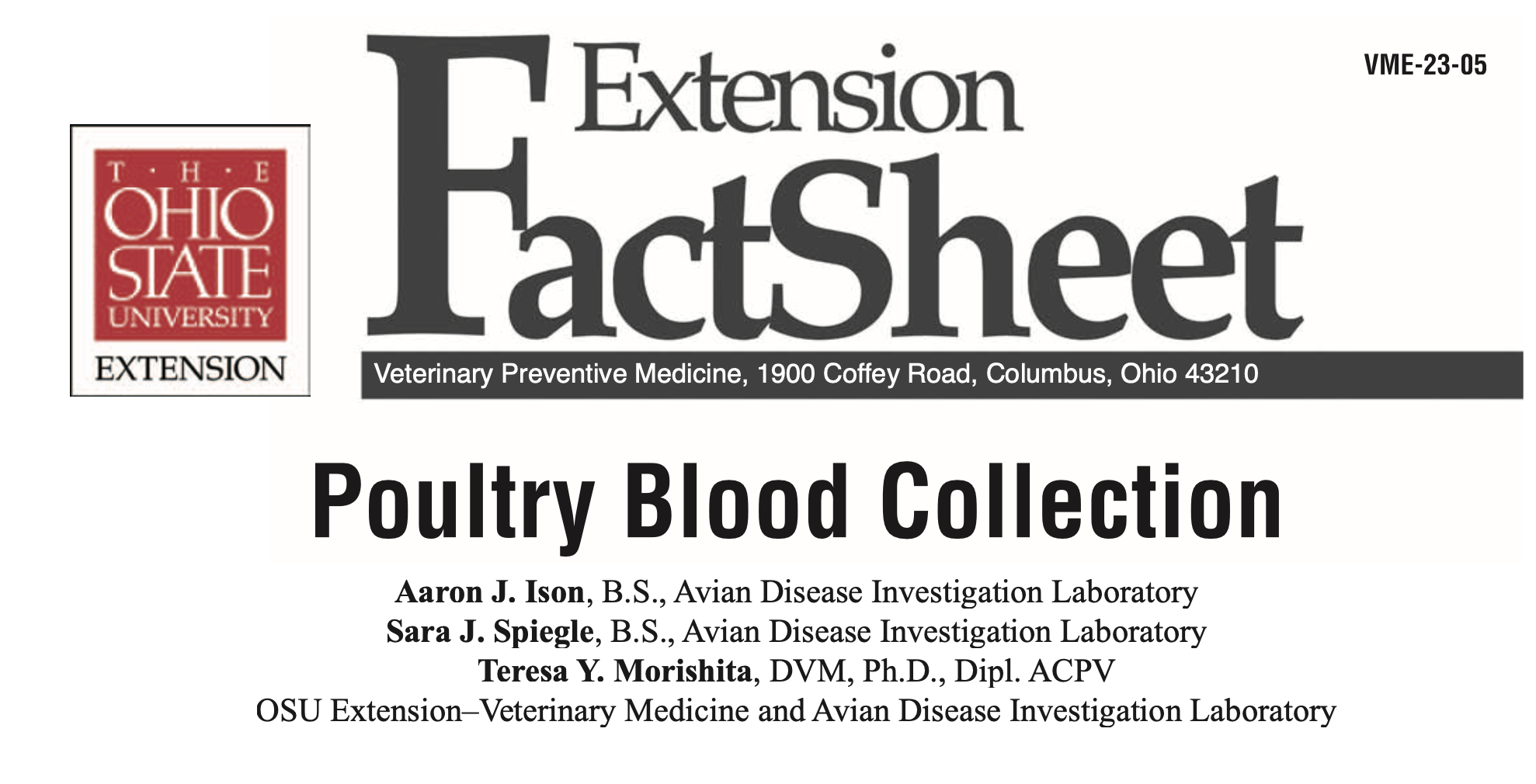 Poultry Blood Collection