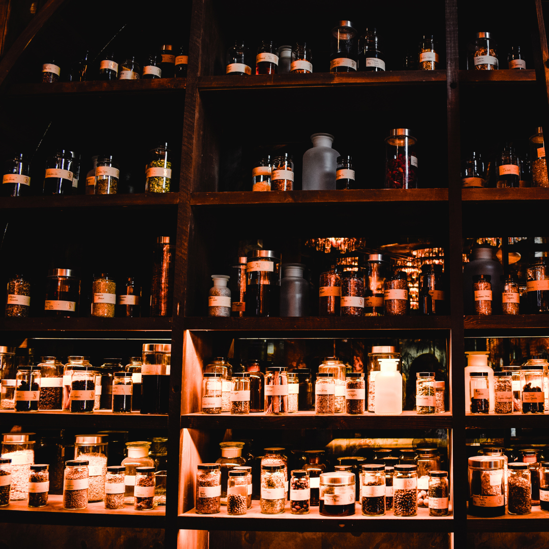 Shelf of perfume