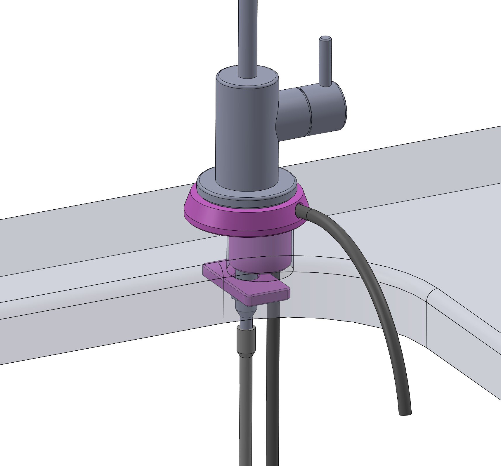 Reverse Osmosis Faucet Adapter for Soap Dispenser Hole