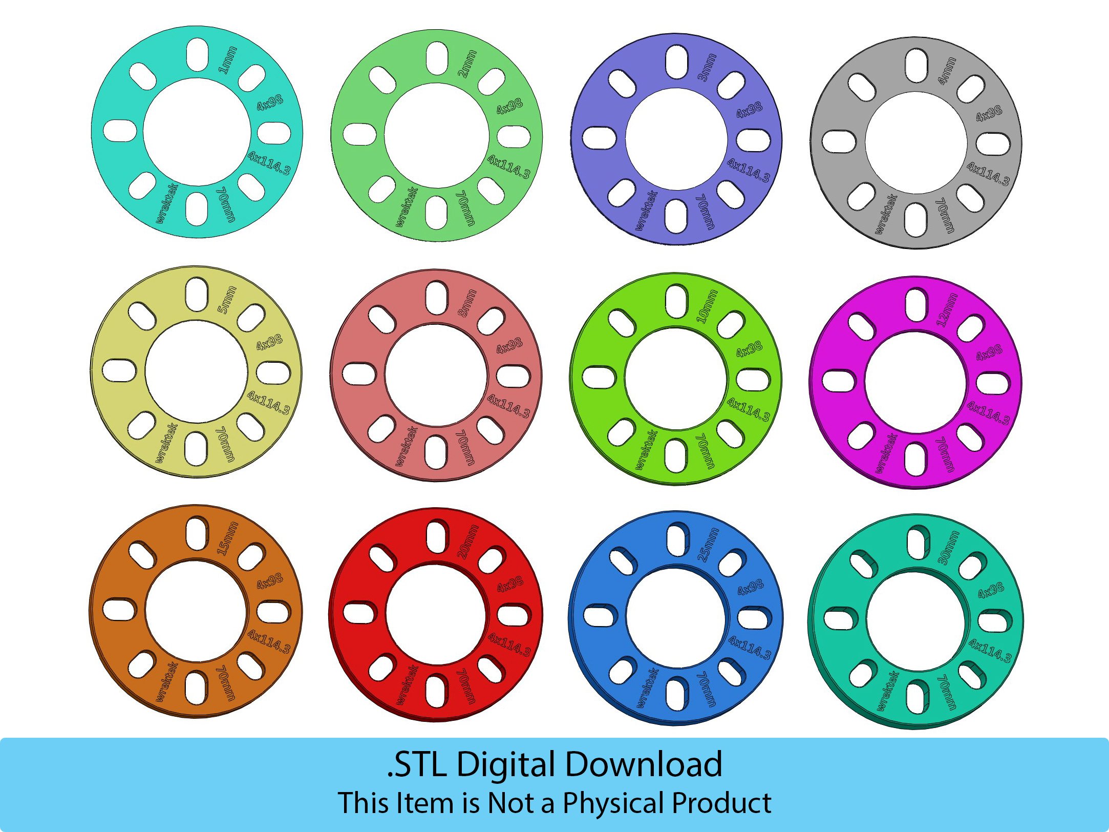 3D Printed Wheel Spacer Test Fitment Kit