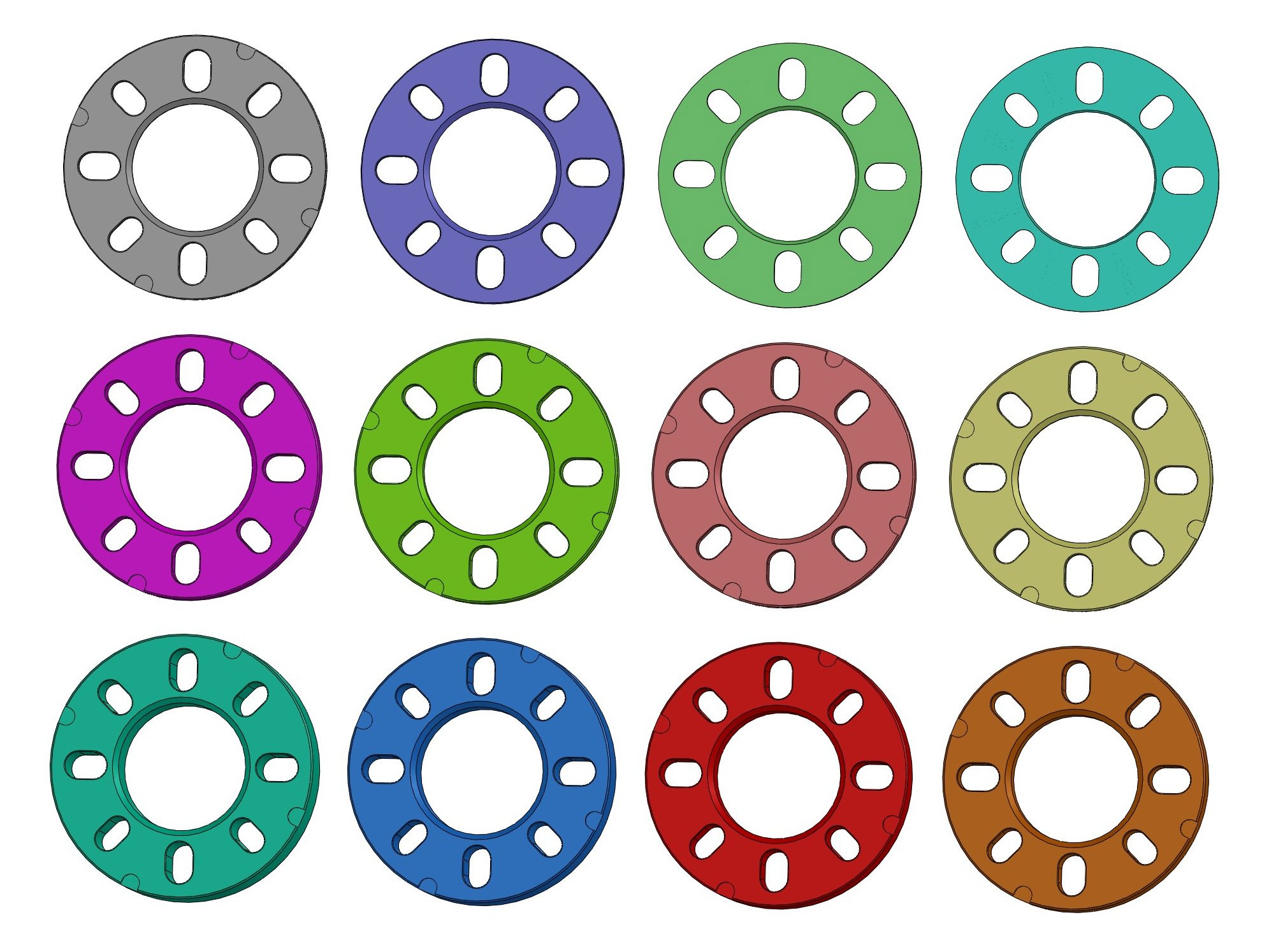 3D Printed Wheel Spacer Test Fit Kit