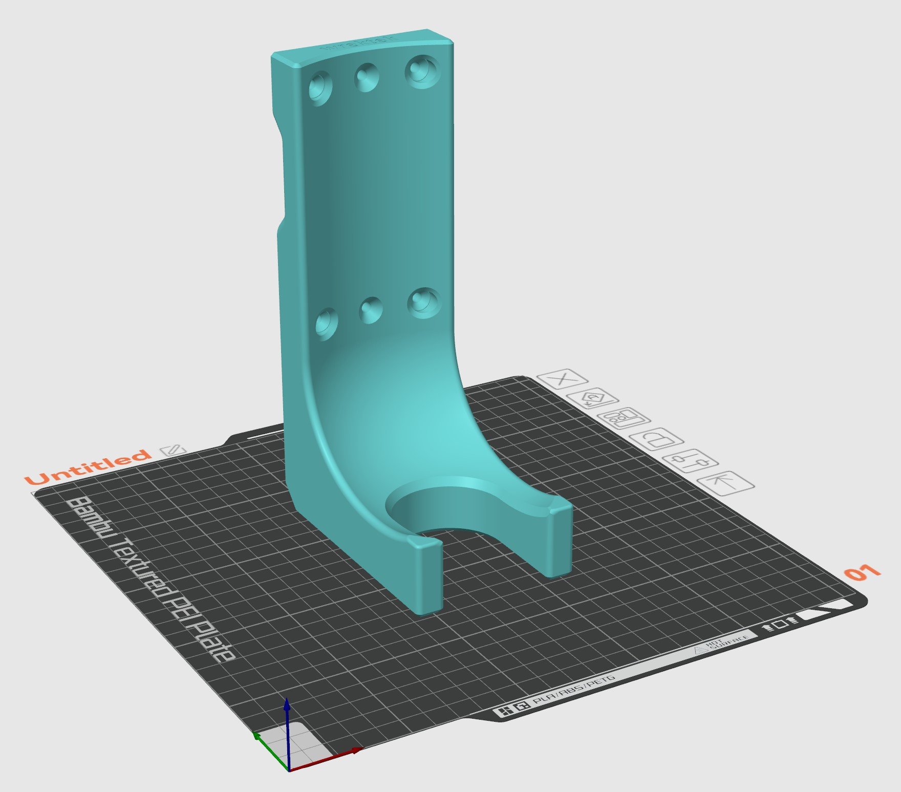 CO2 Wall Mount Bracket STL