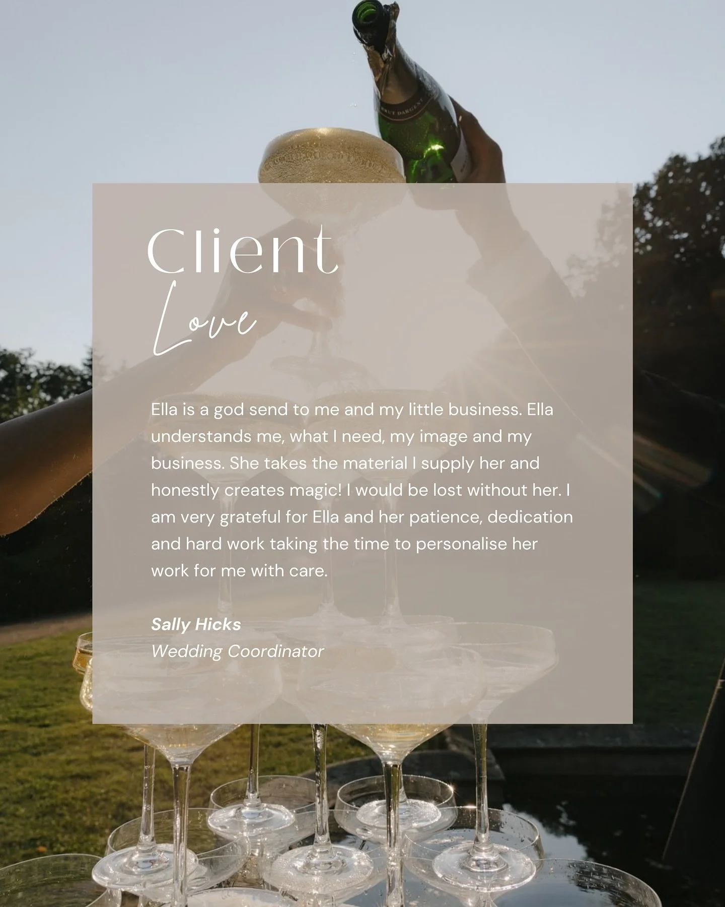 Kind words x

Love creating magic and bringing the creative vision to life! 

#clienttestimonial #clientlove #designer