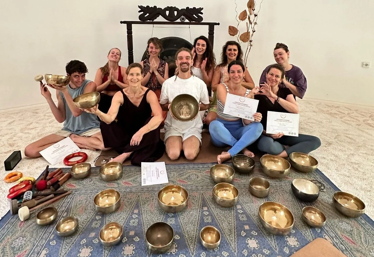 Graduation ceremony and student testimonials at SKY Yoga and Meditation, the best Yoga school in Bali offering the most authentic Yoga Teacher Training programs rooted in traditional Hatha Yoga practice and philosophy.