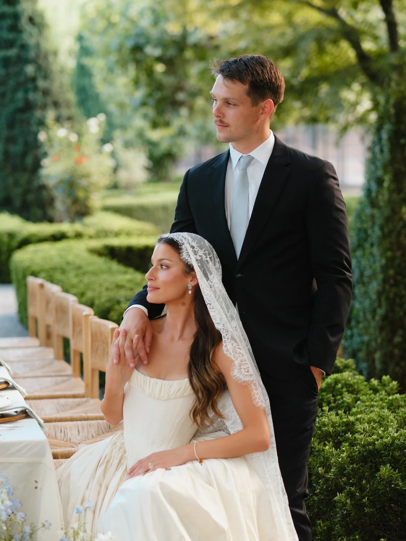 reception portraits and smiles of course!