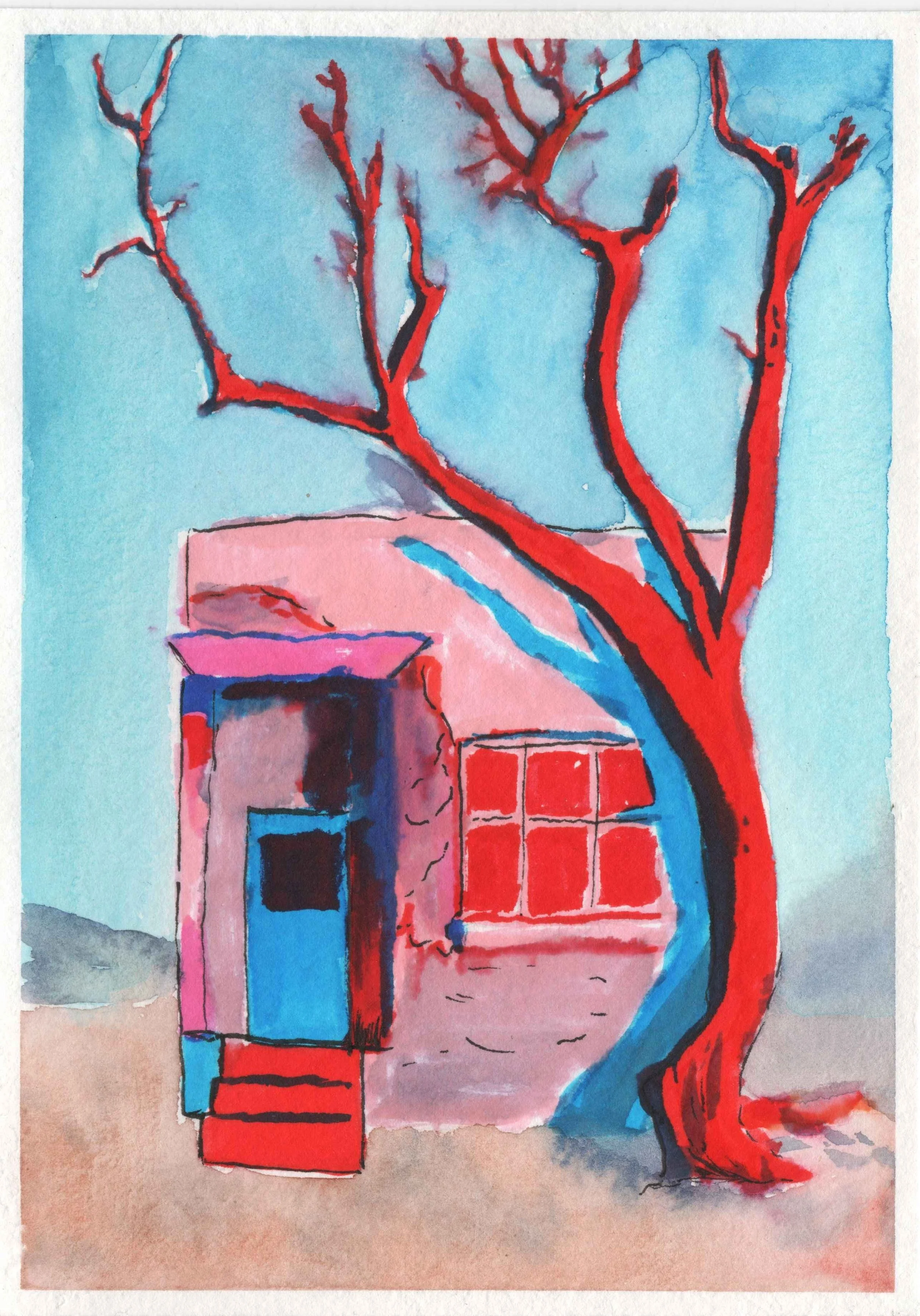 Funky Desert House - PRINT