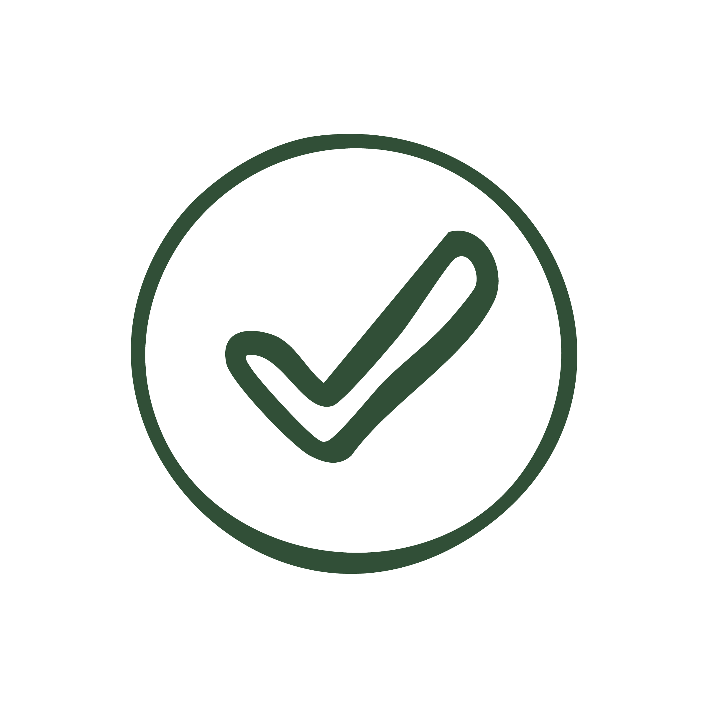 Green checkmark inside a circle icon indicating approval or completion.