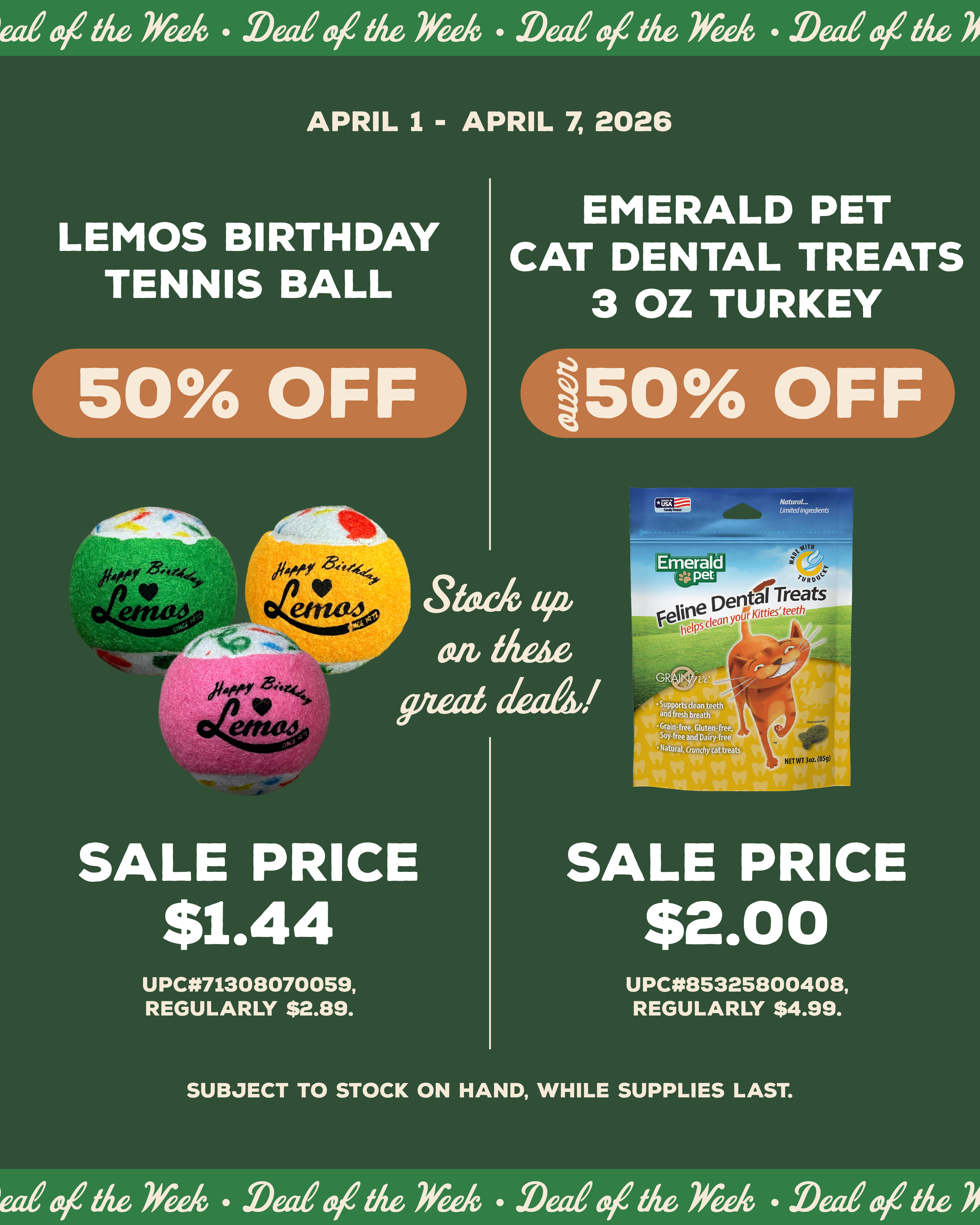 Deal of the Week 1 - April