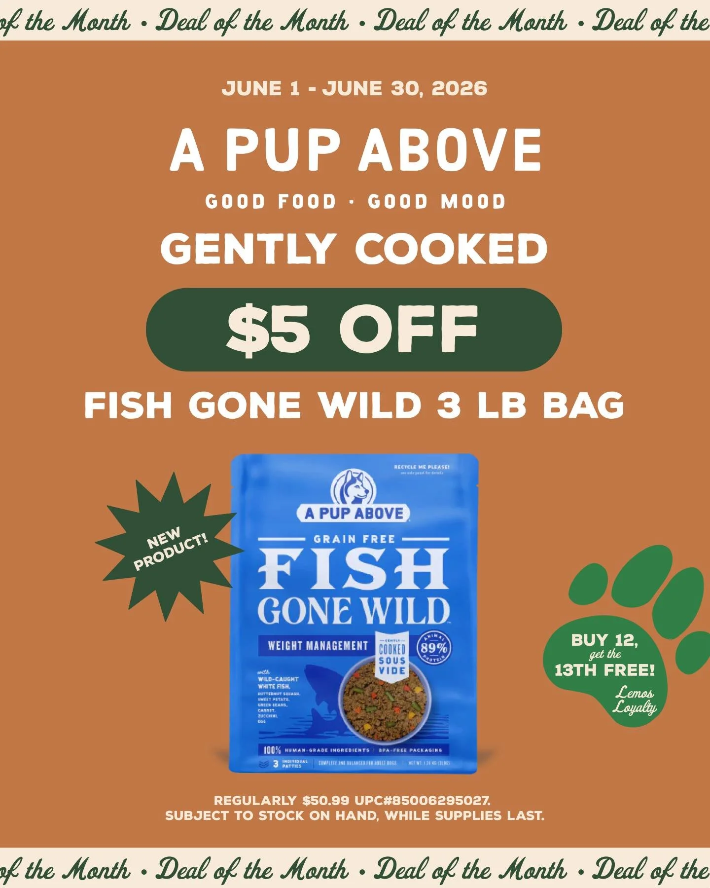 Welcoming June with these amazing deals for you! 💙

#dealofthemonth #monthlydeals #apupabove #shamelesspets #shoplocal