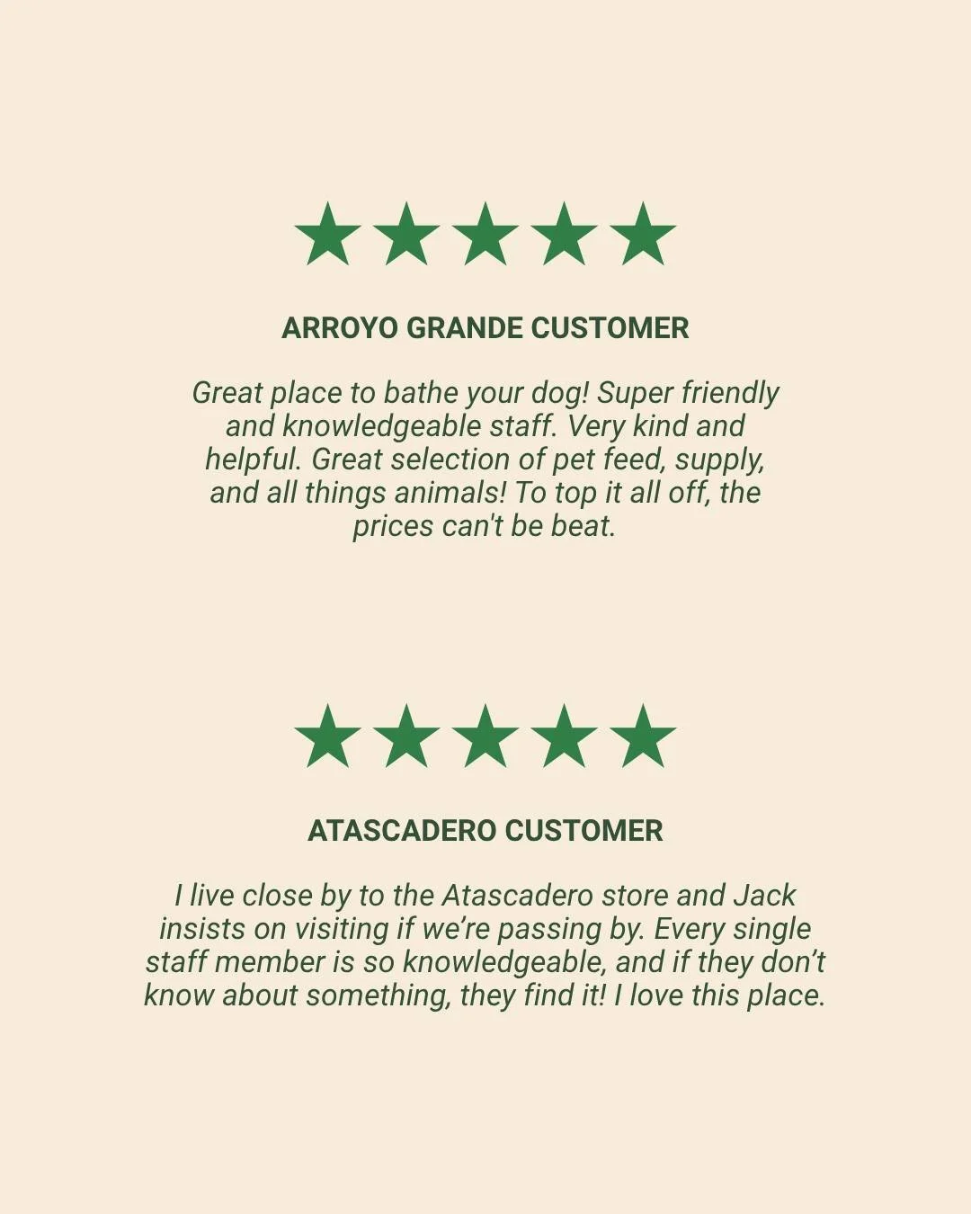We always feel the Central Coast community support, but definitely appreciate the five-star reviews we get!⭐ Thank you everyone for your local Lemos love ~ it means more than you know!💚

#mypetsayslemos #lemosfamily #centralcoast #communitylove #sho