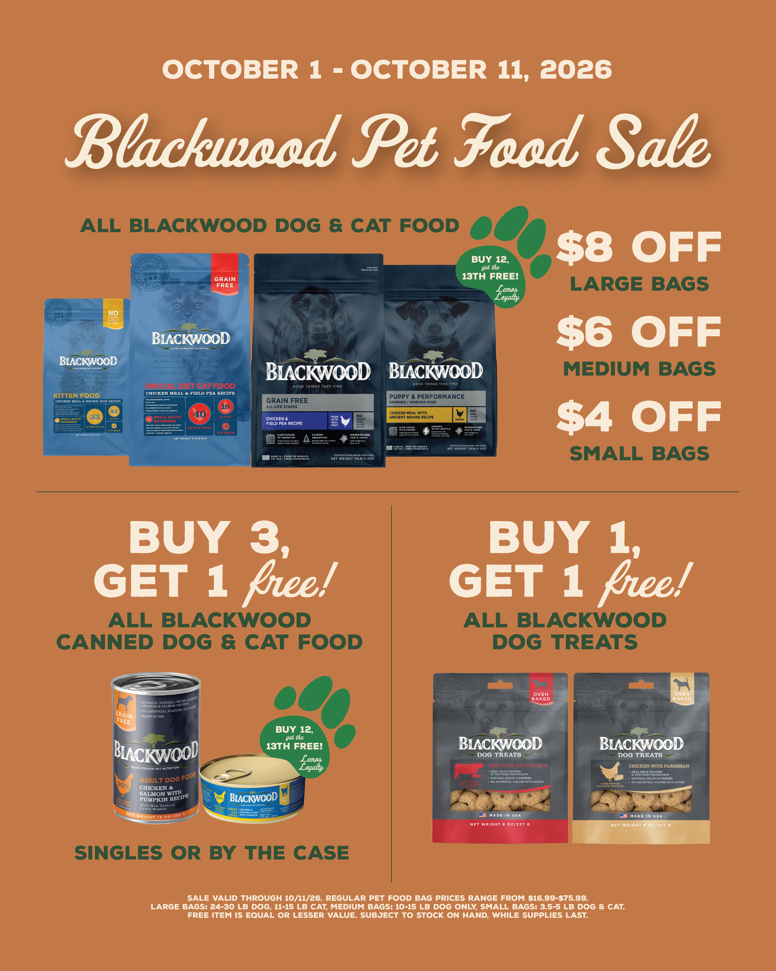 Blackwood Pet Food Sale