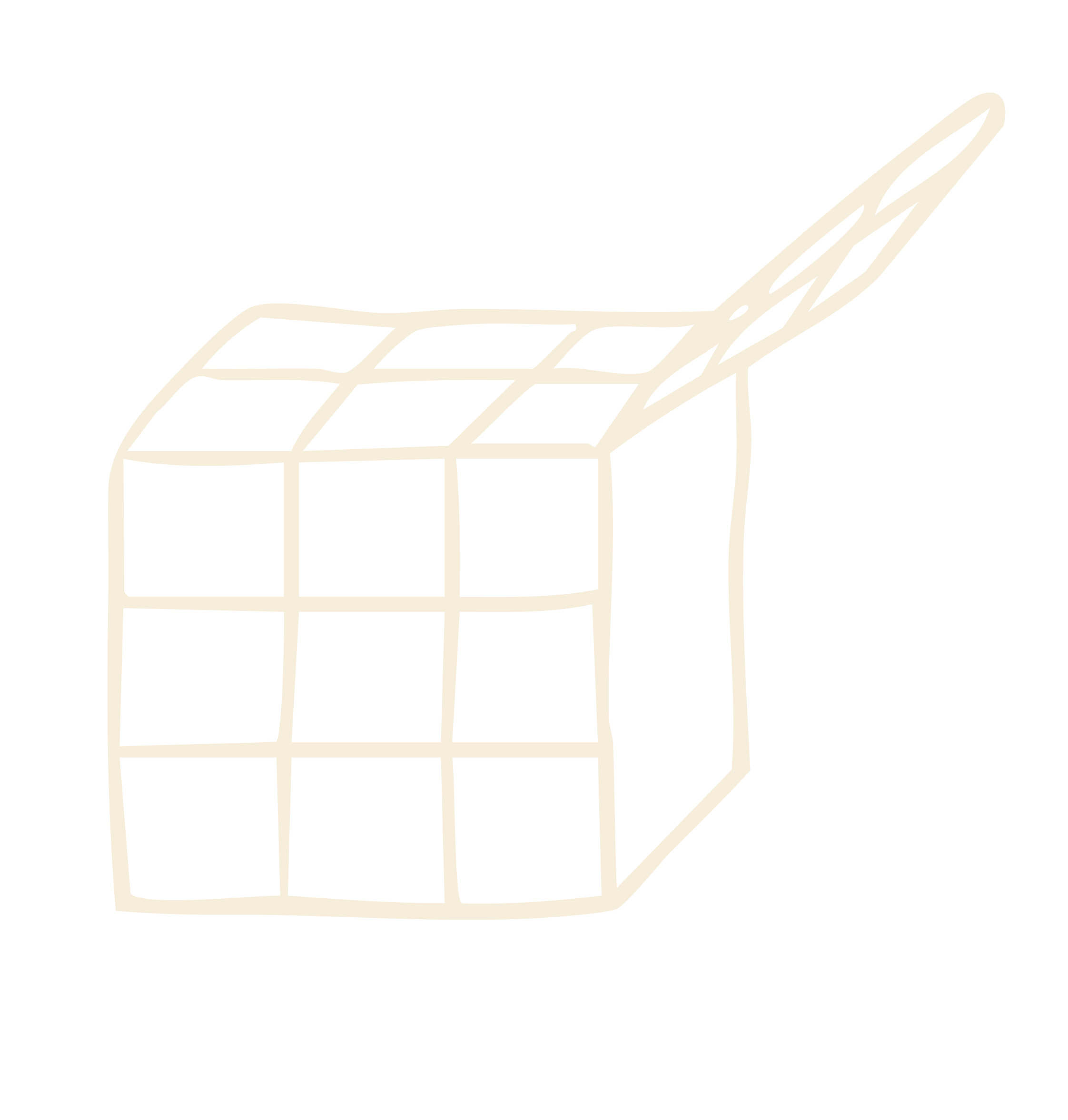 Line drawing of a Rubik's Cube with one face partially rotated.