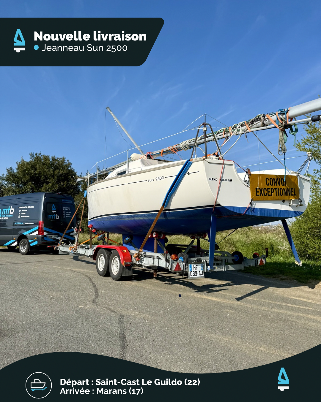 ⛵🌍 Cap vers un nouveau plan d’eau pour ce Jeanneau Sun 2500