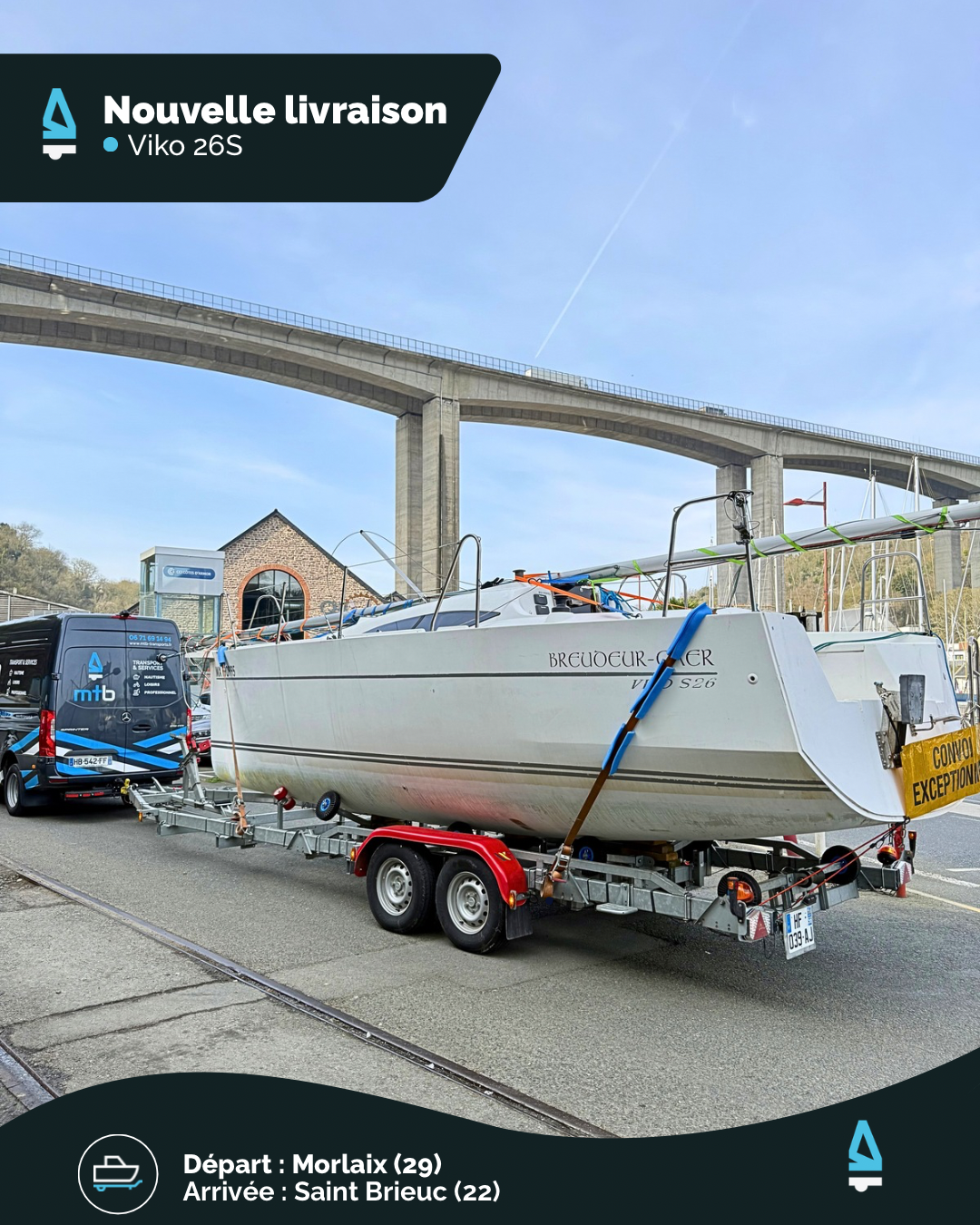 ⛵🚛 Un Viko 26S moderne taillé pour la Bretagne Nord.
