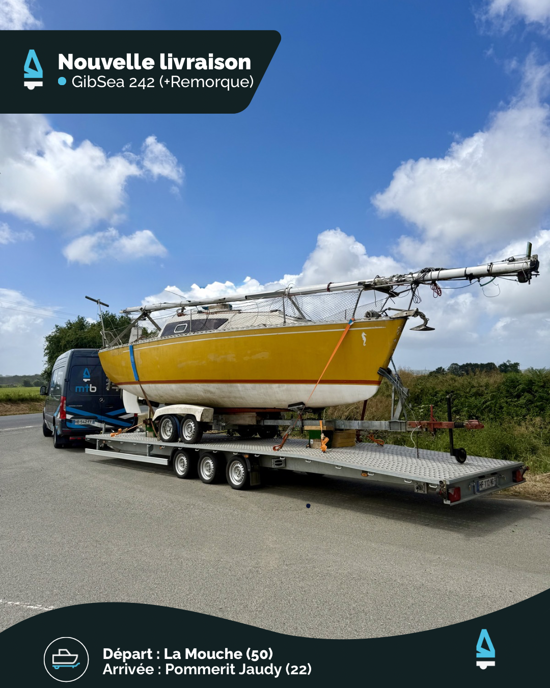 ⛵🔧 Une seconde vie en préparation pour ce Gib’Sea 242i.