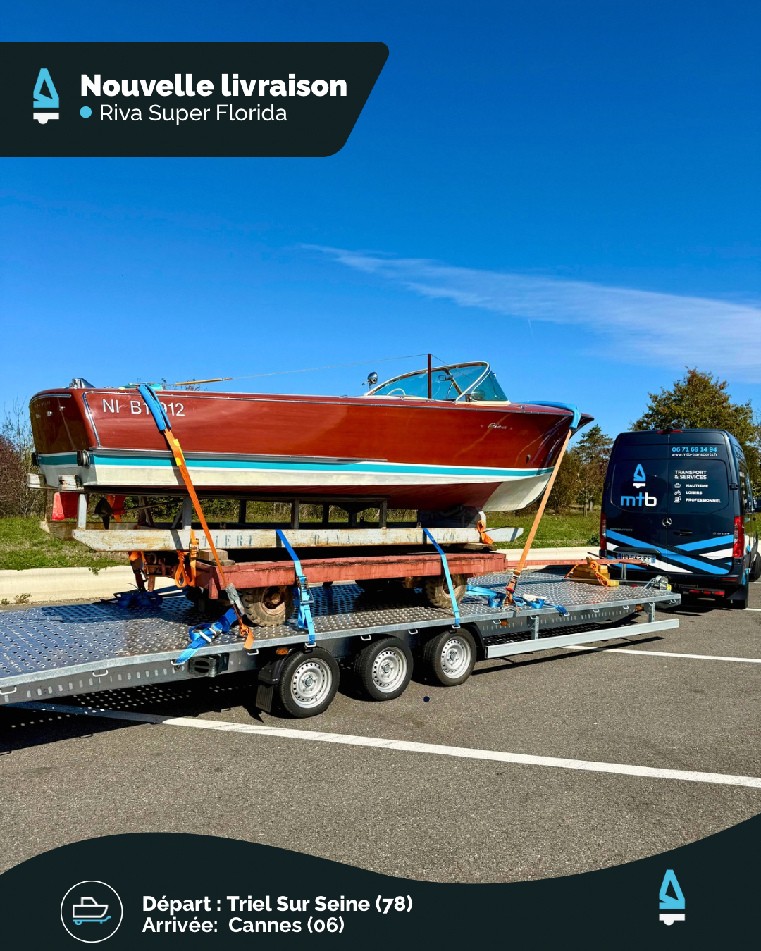 ✨🛥️ Élégance sur la route vers la Méditerranée avec ce RIVA Super Florida! 🌊☀️