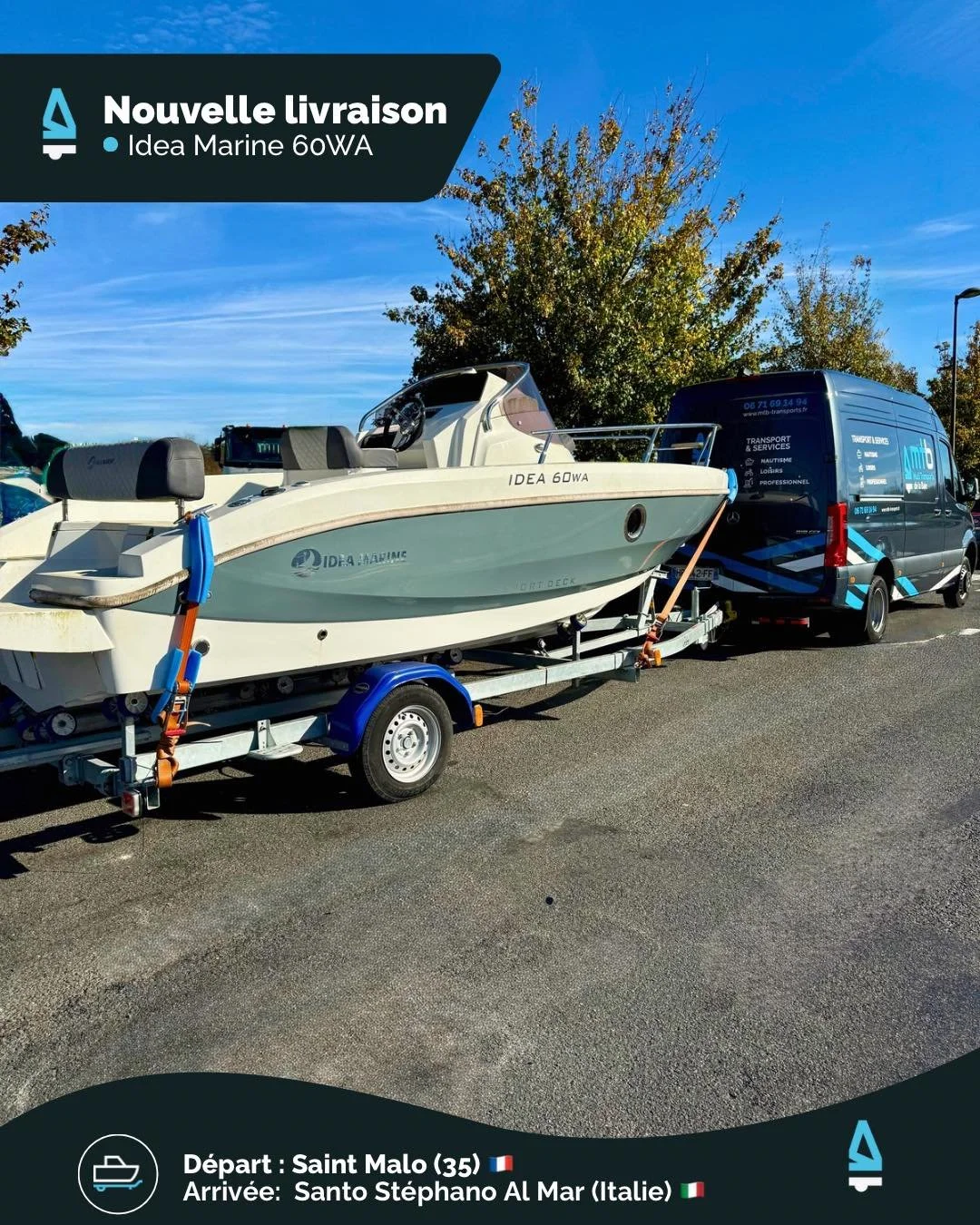 Direction l’Italie pour cette Idea Marine 60 WA. 🇫🇷➡️🇮🇹