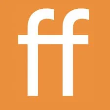Stylized white lowercase 'ff' on orange background