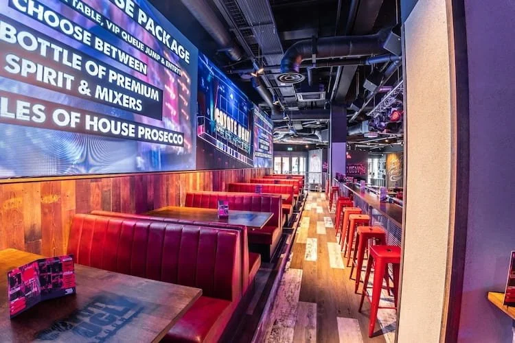 Giant LED Video Wall, Speaker, Lighting Installation for Bar Venu Coyote Ugly Piccadilly by Spartan Audio Visual
