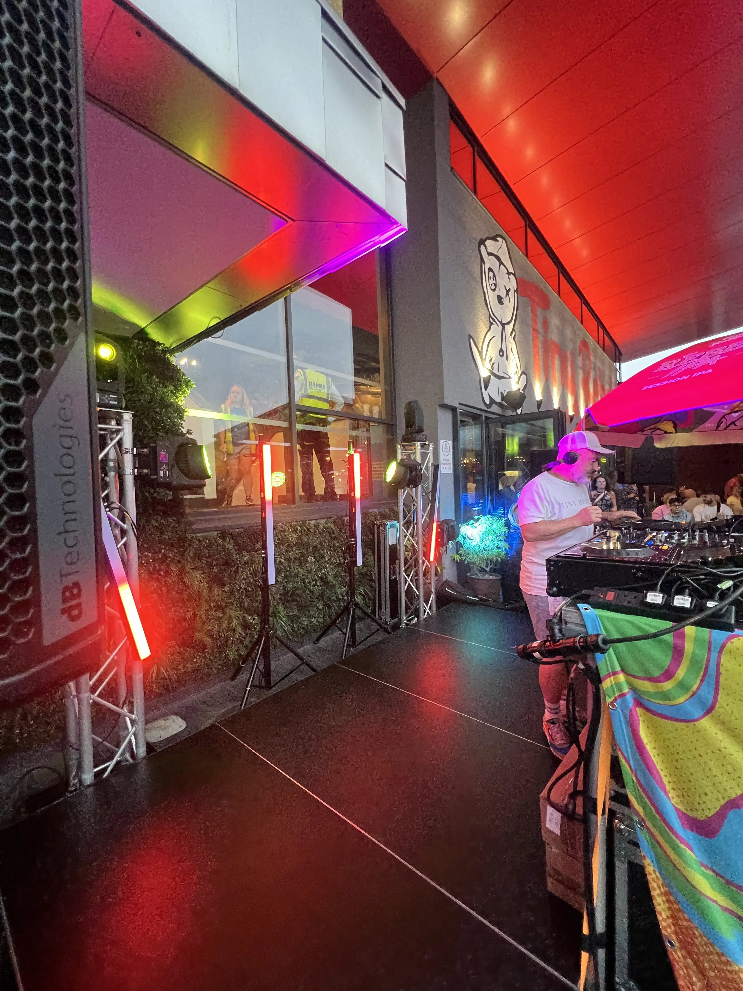 DJ equipment and lighting at Tiny Rebel Fest provided by Spartan Audio Visual