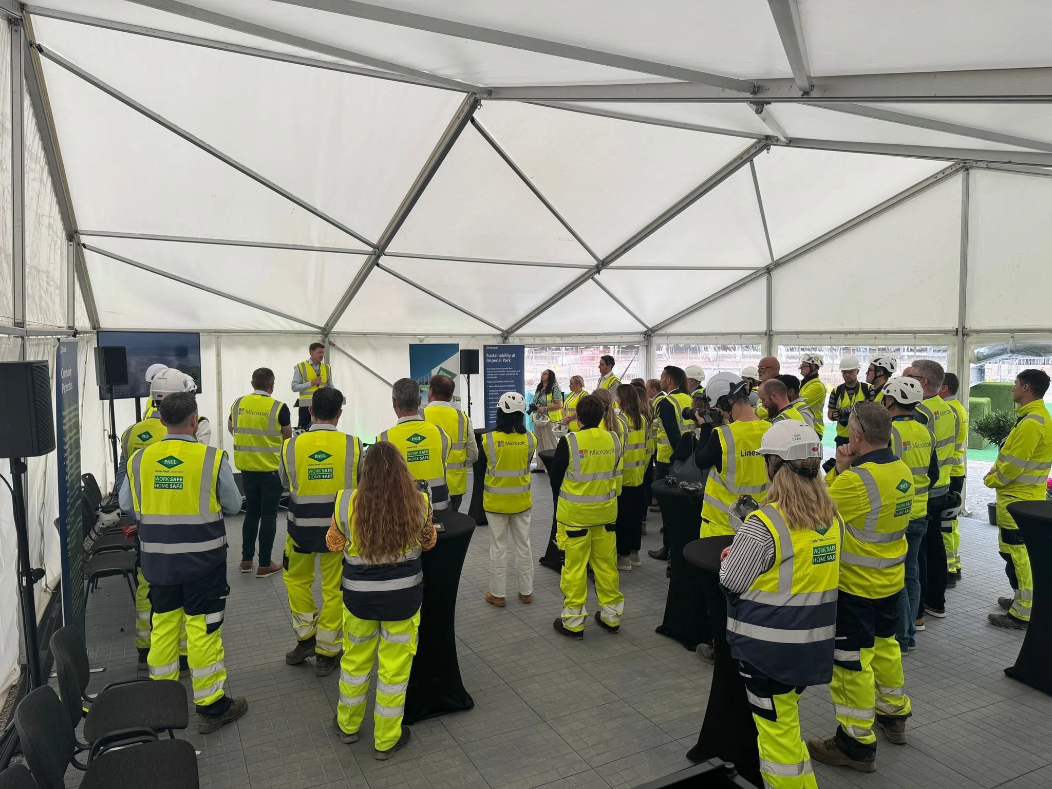 Press event at Microsoft Data Centre Newport, AV support from Spartan Audio Visual