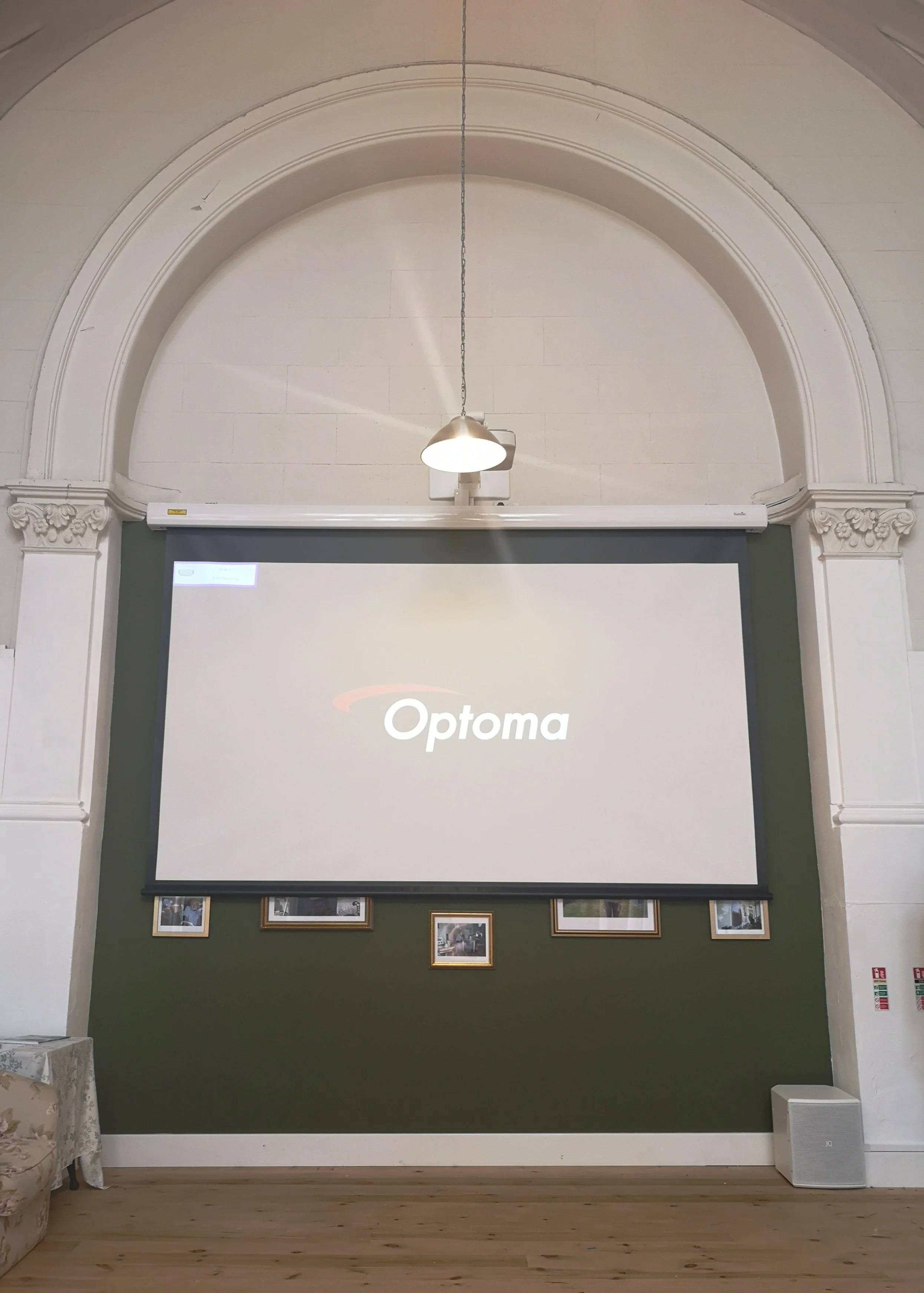 Optoma Projector in Ffotogallery Cardiff supplied by Spartan Audio