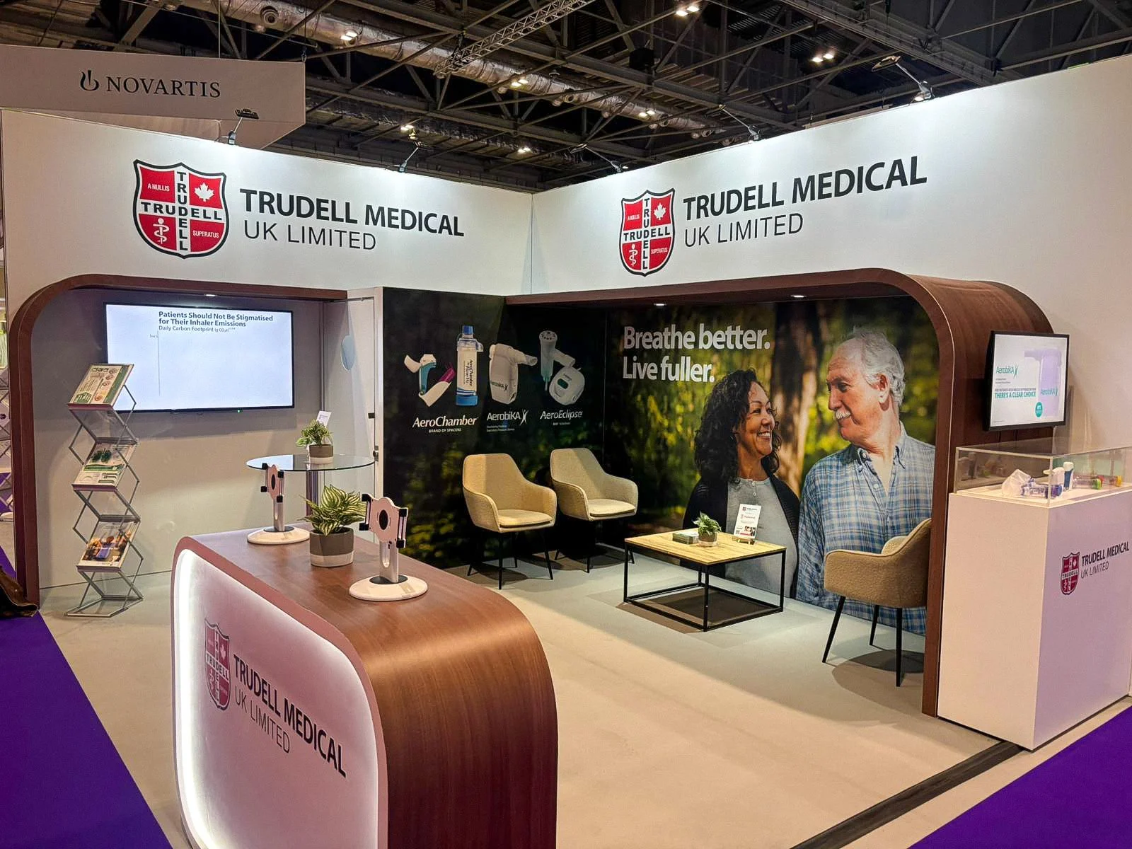 Custom Trudell Medical exhibition booth by Kairos Global for medical exhibition
