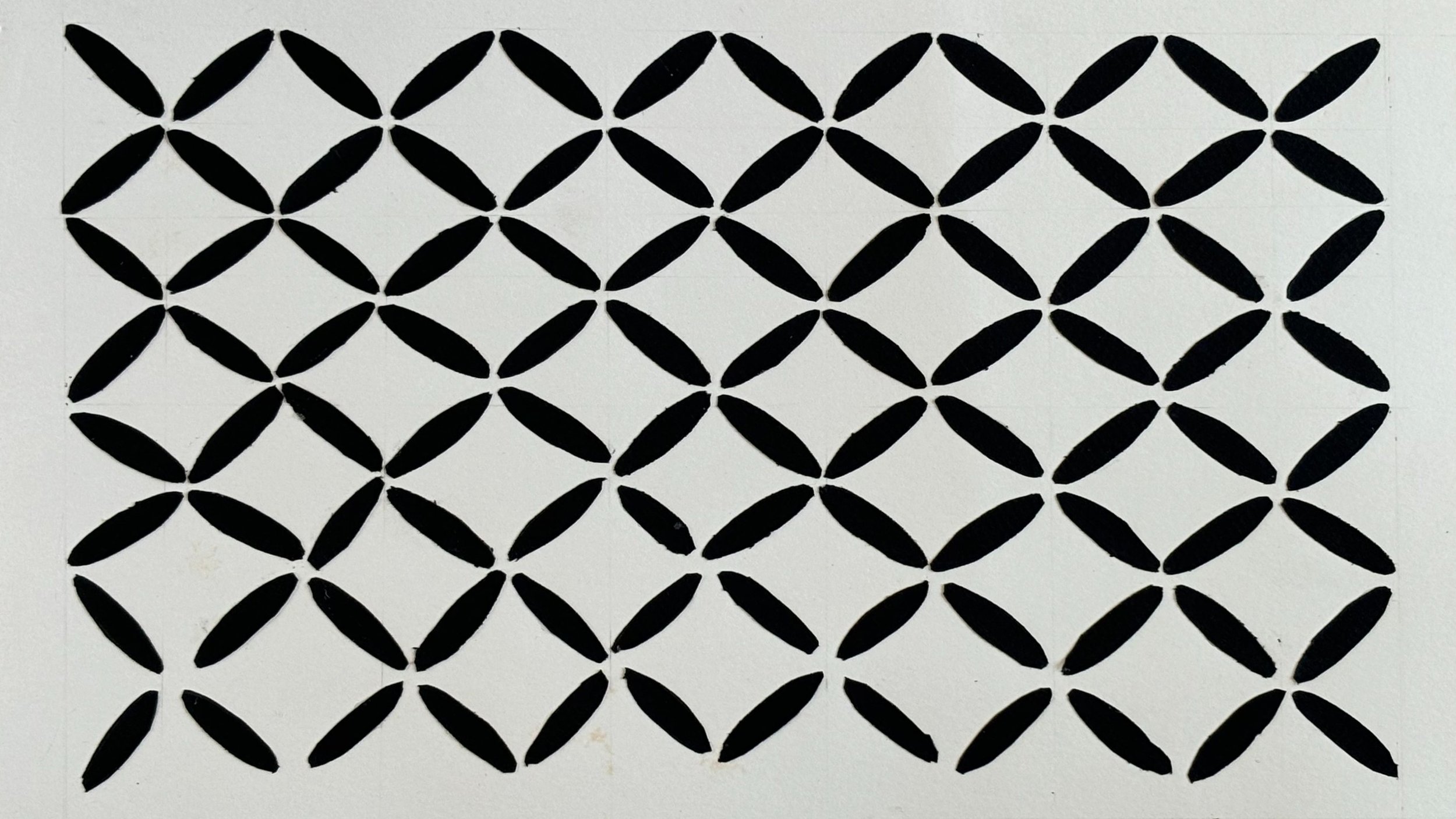 design project, done by hand with charcoal paper and scissors.