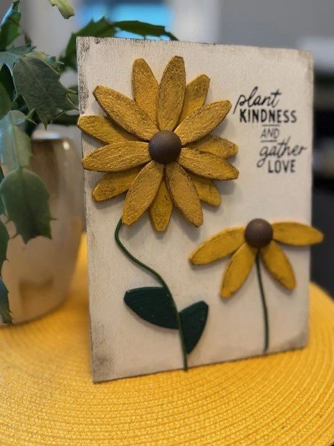 3D Sunflower sign