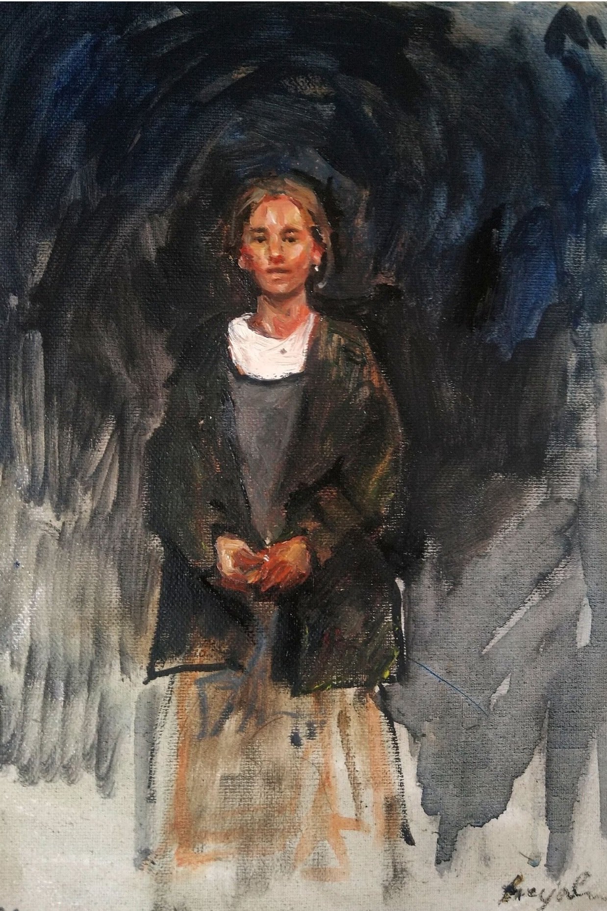 Solitude (2020). Oil on canvas, 15 x 25cm