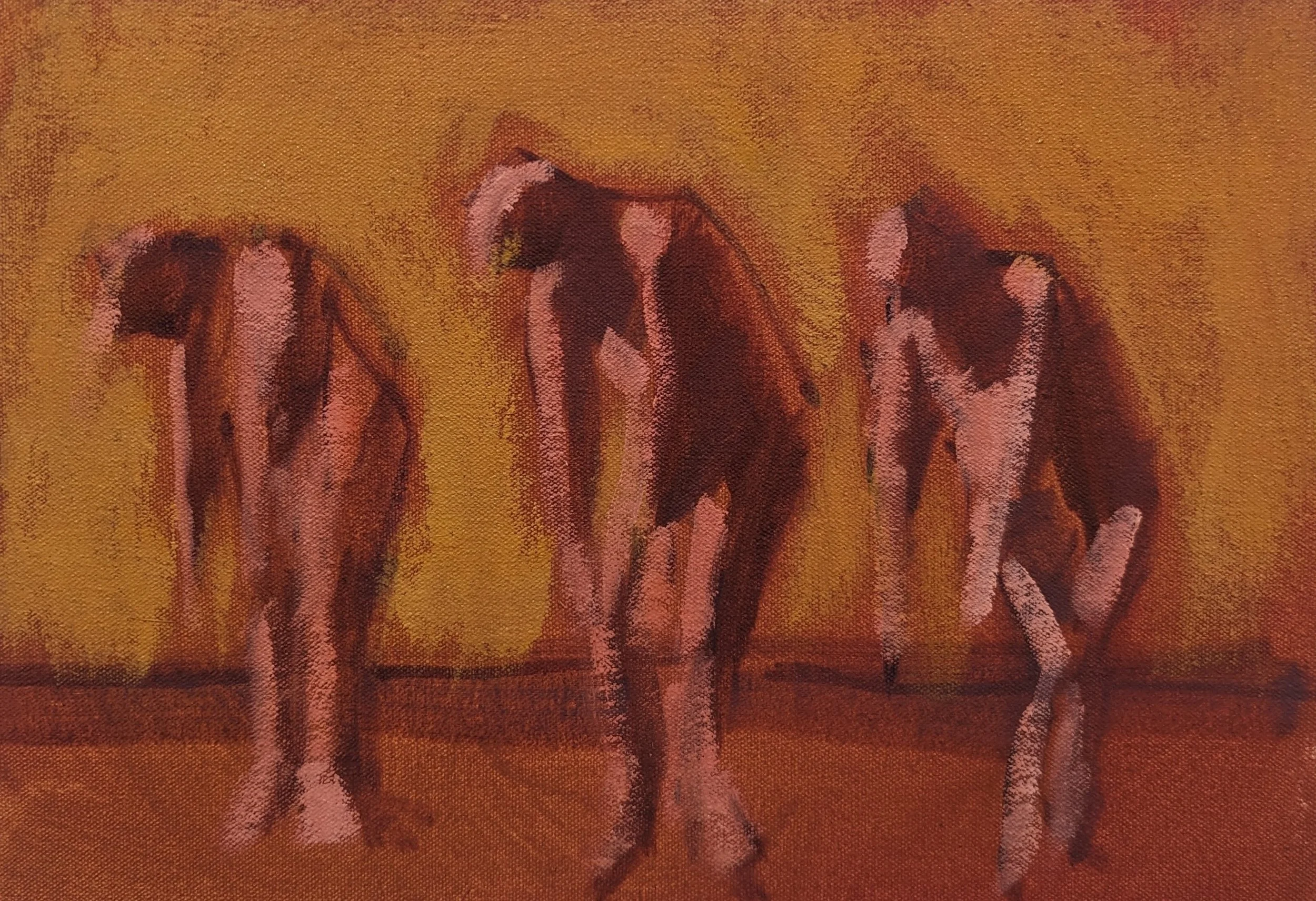 We Move As One (2024). Oil on canvas board, 15 x 20cm