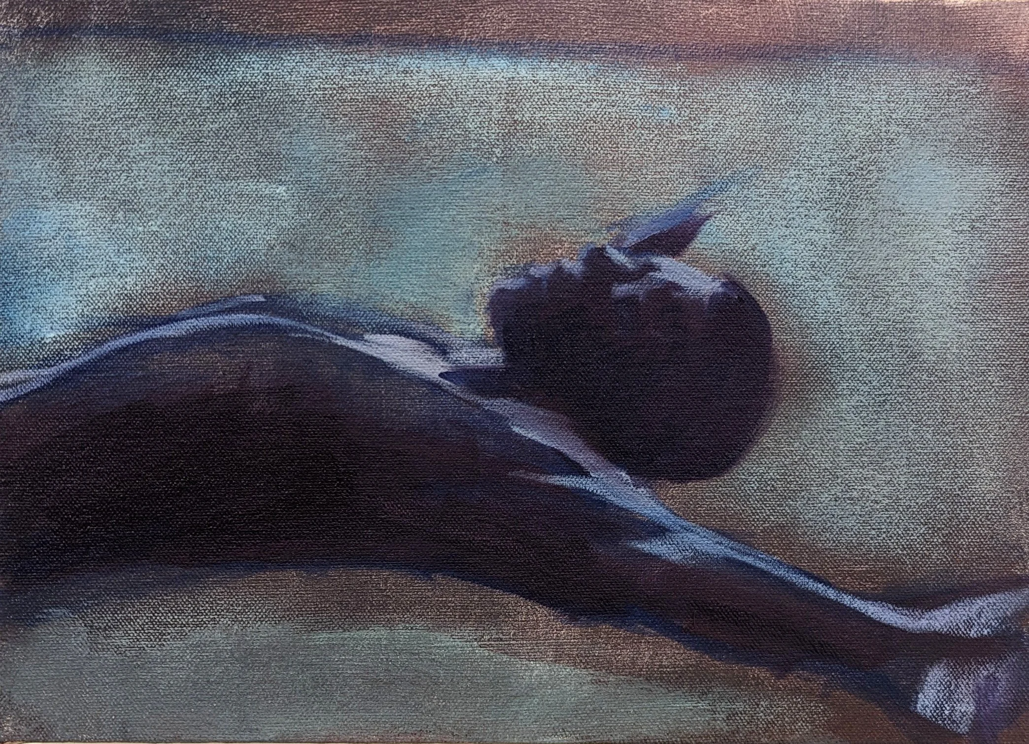Surrender (2024). Oil on canvas board, 20 x 30cm