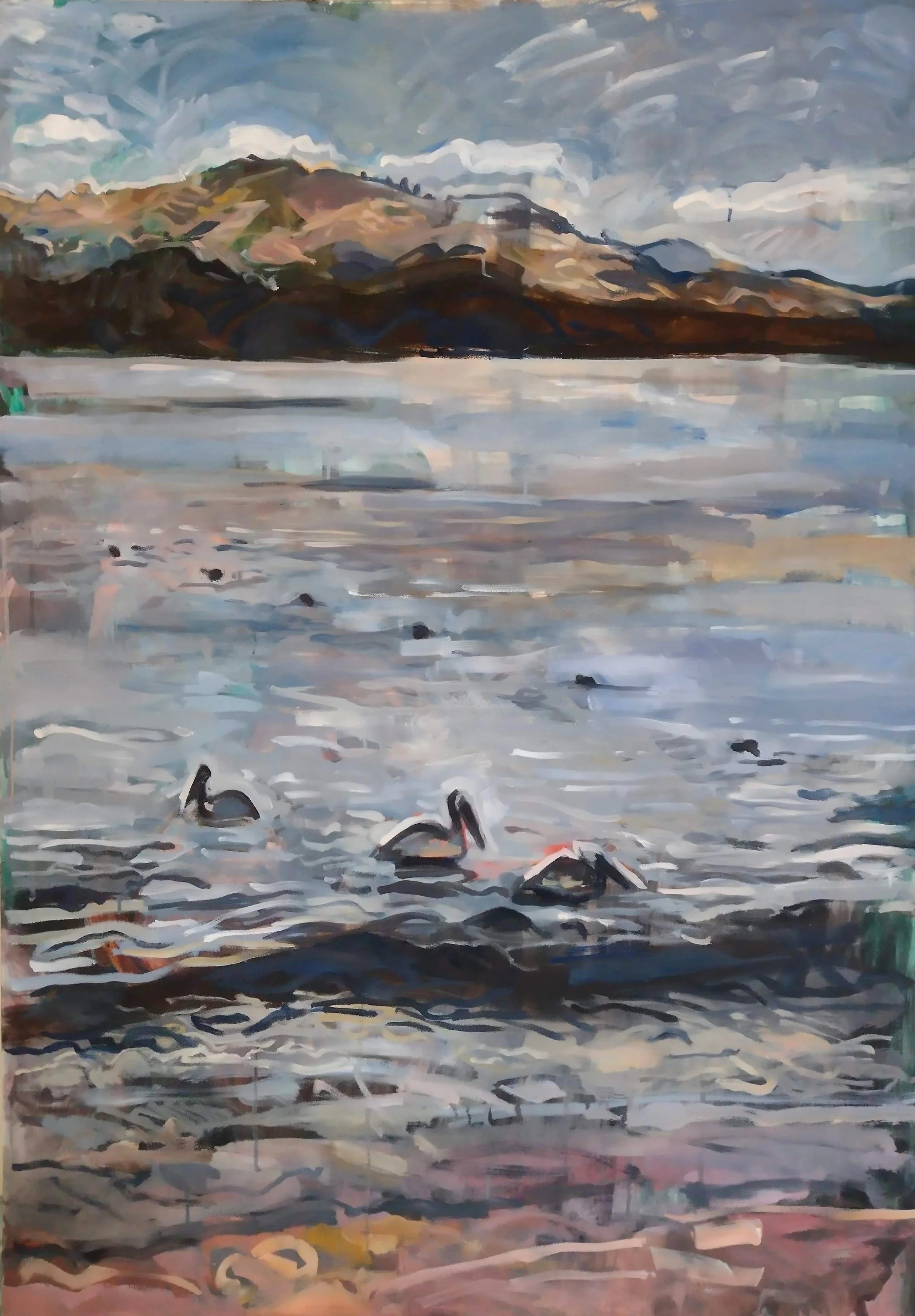 Where The Waves Whisper (2022). Oil on wood, 100 x 160cm 