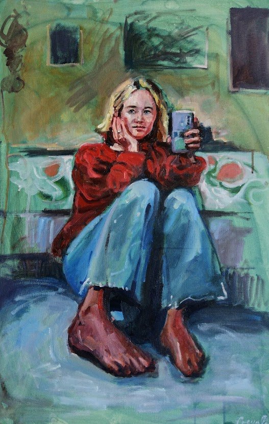 Self Portrait (2021). Oil on canvas, 60 x 80cm