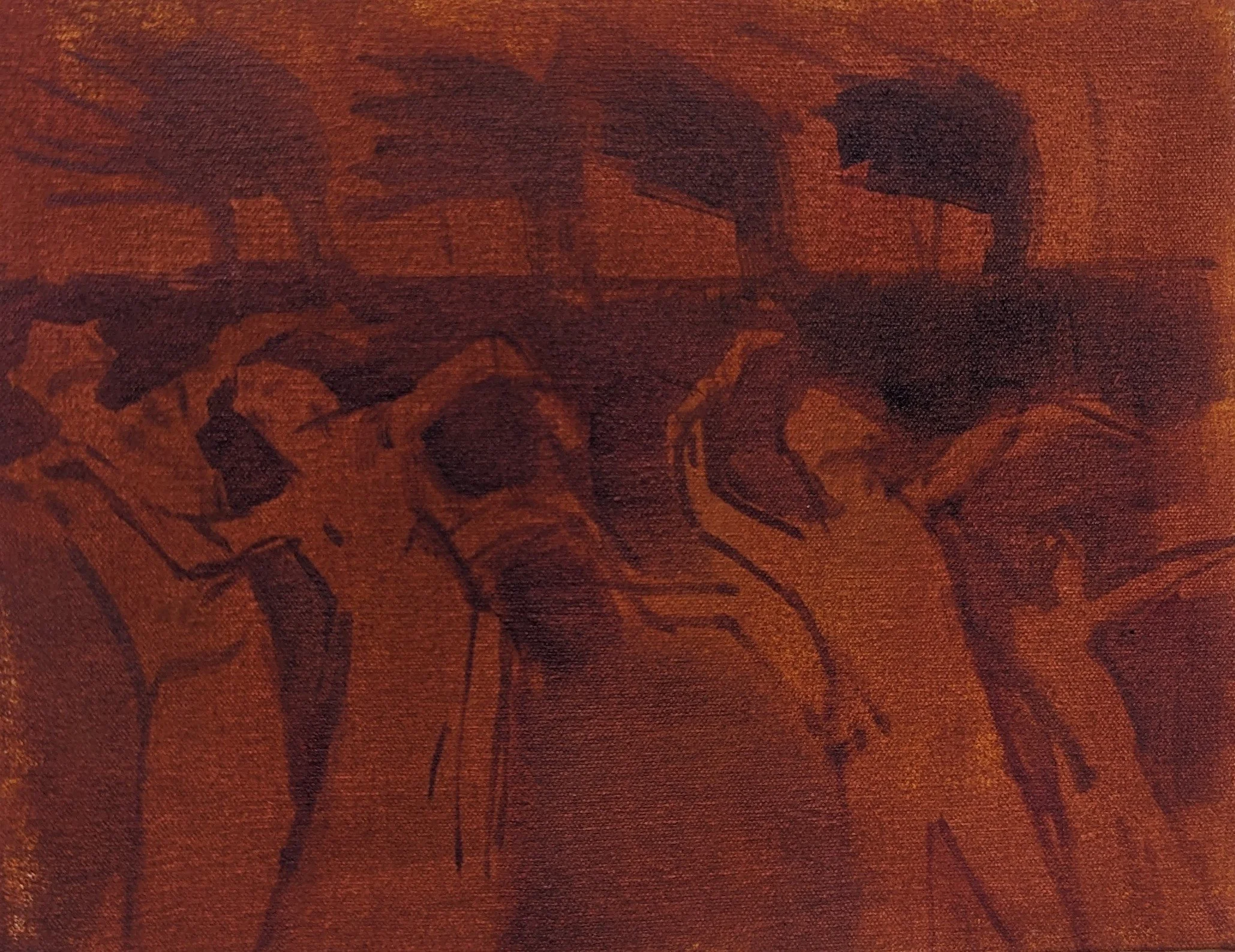 Wind Dance (2024). Oil on canvas, 10 x 20cm