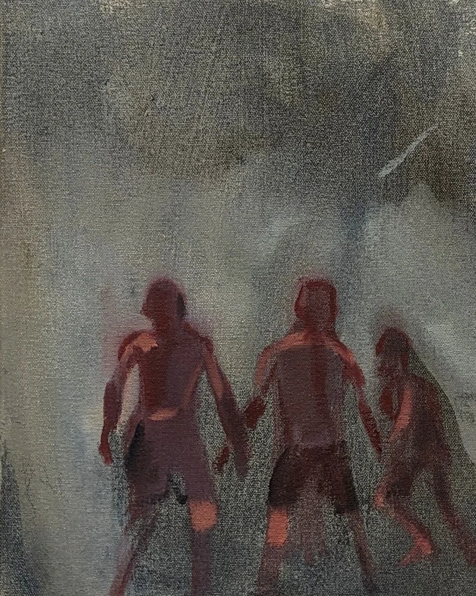 Hanging On A Star (2024). Oil on canvas board, 15 x 20cm