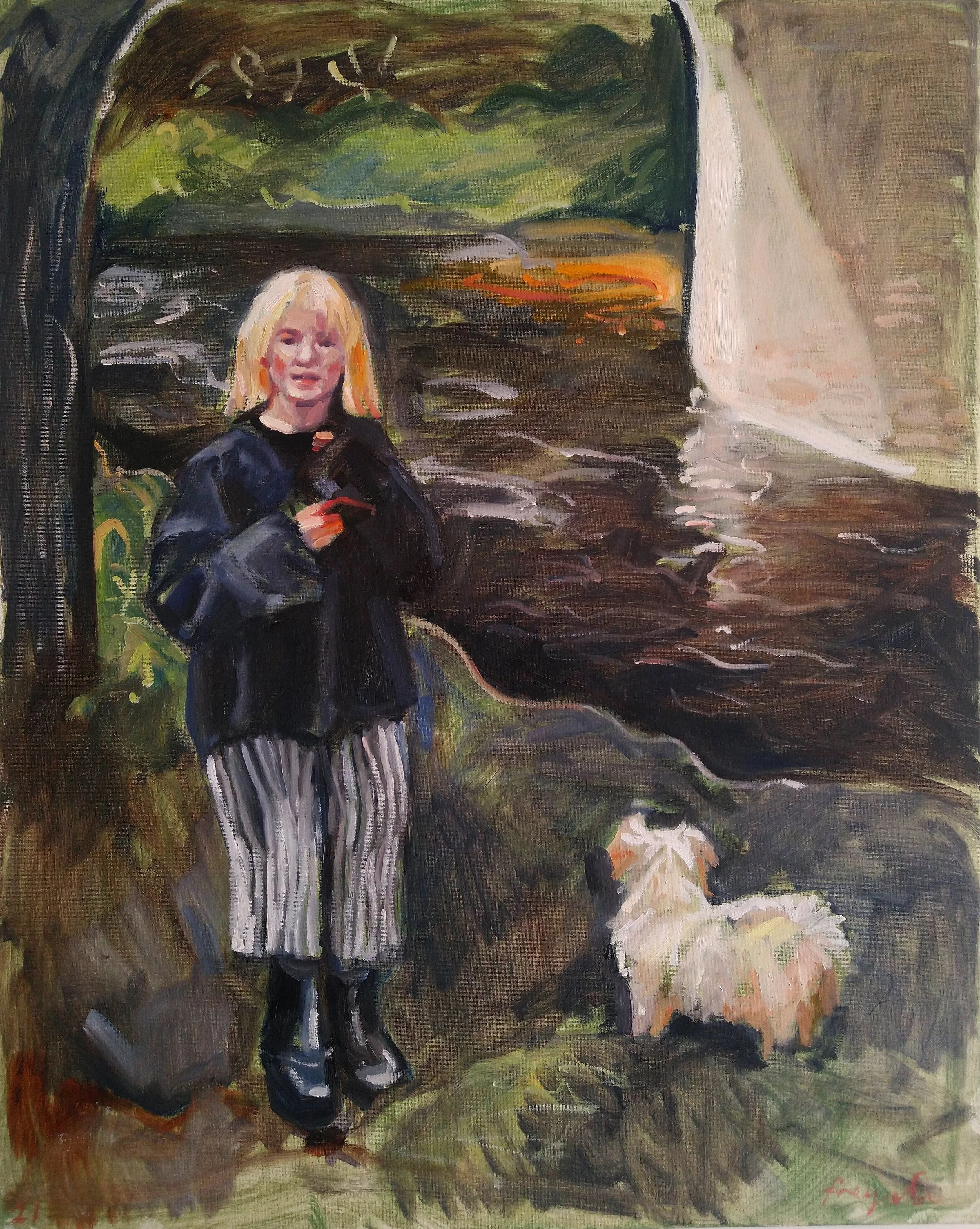 Cold Water (2022). Oil on canvas, 62 x 75cm