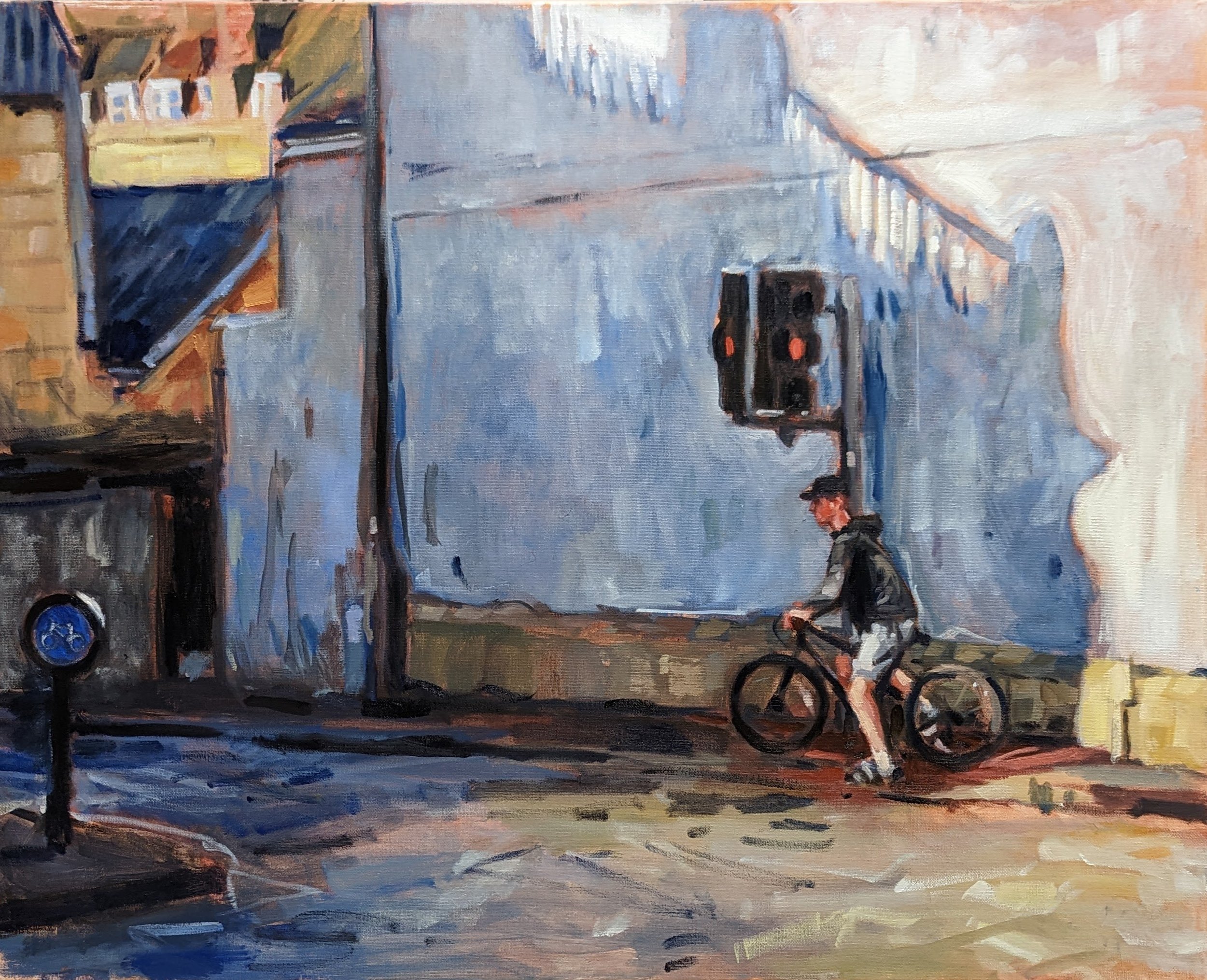 Red Light (2022). Oil on canvas, 60 x 70cm