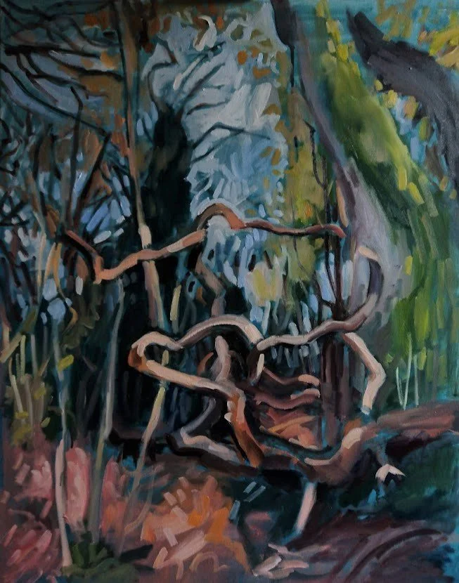 Into the Woods (2022). Oil on canvas 62 x 75cm