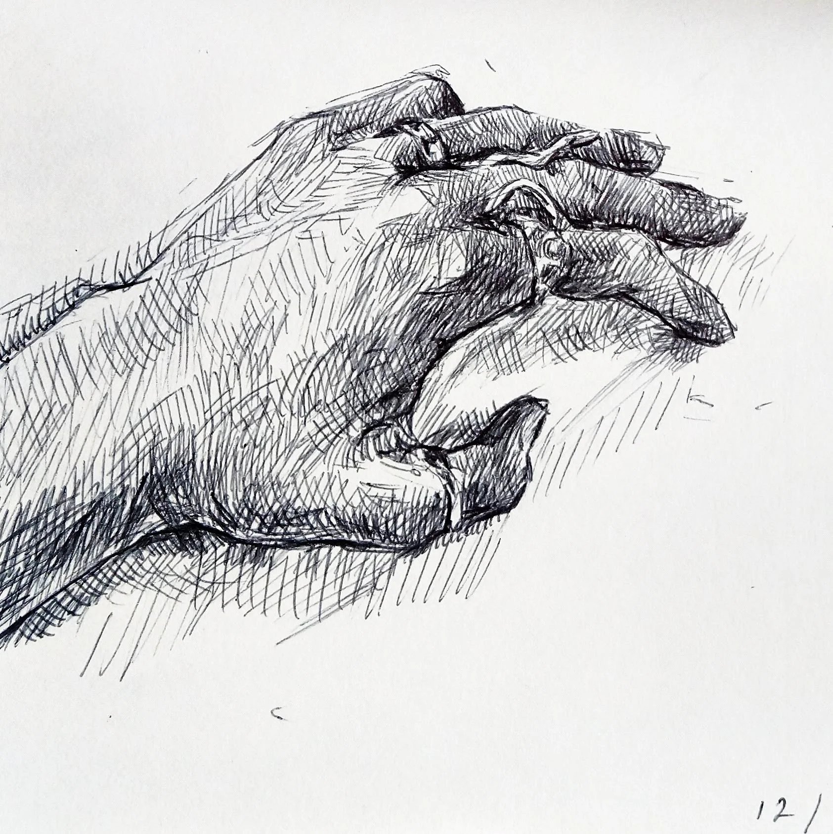 Untitled sketch (2021). Pen on Paper, 14 x 21cm