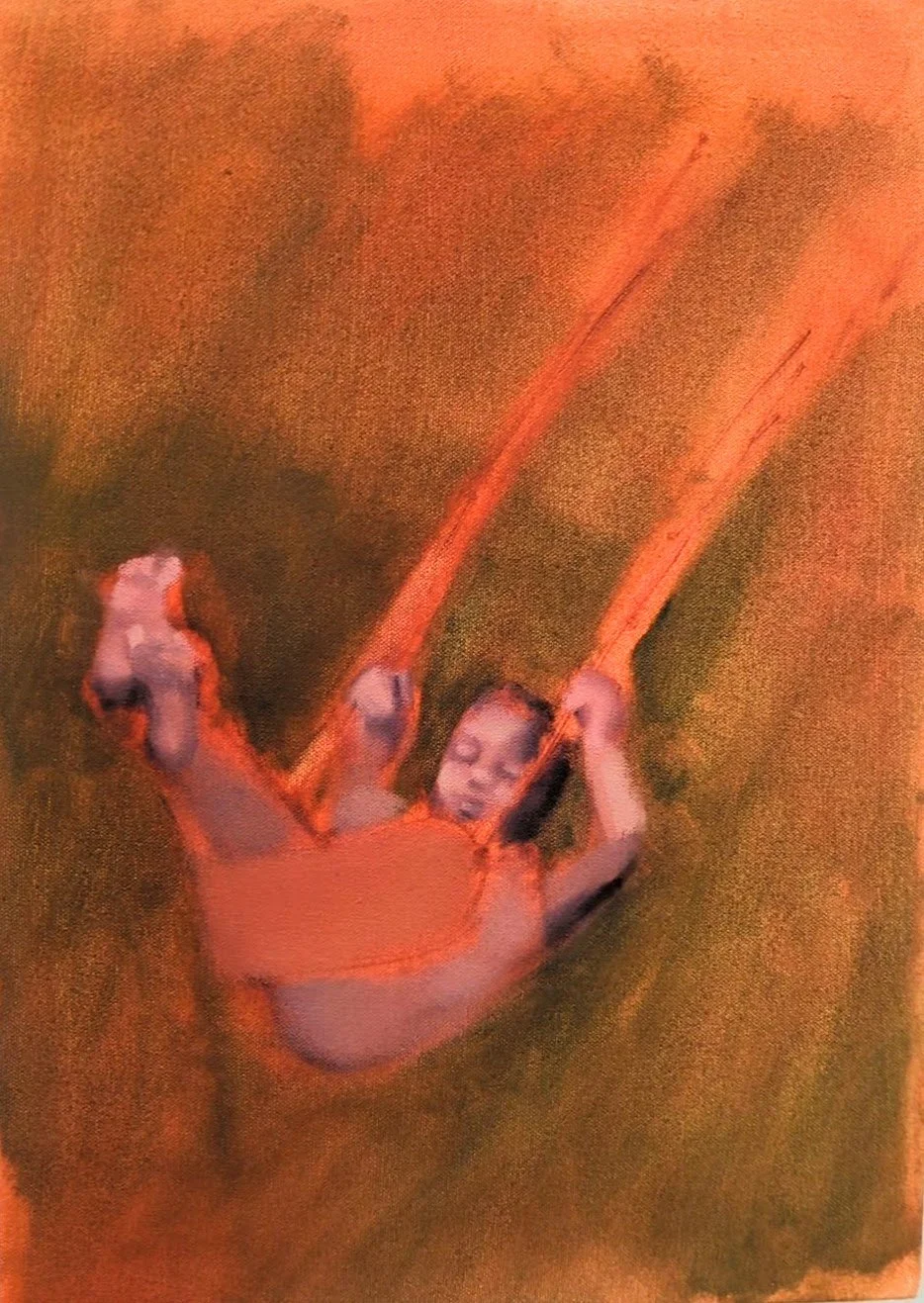 Weightless (2024). Oil on canvas, 30 x 40cm