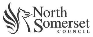 Logo of North Somerset Council featuring a stylized lion and the council's name.