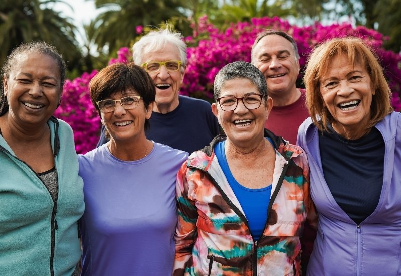 Group of people smiling