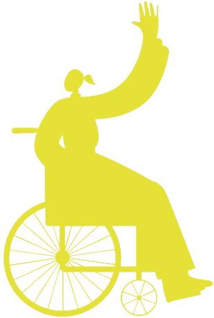 Woman in wheelchair